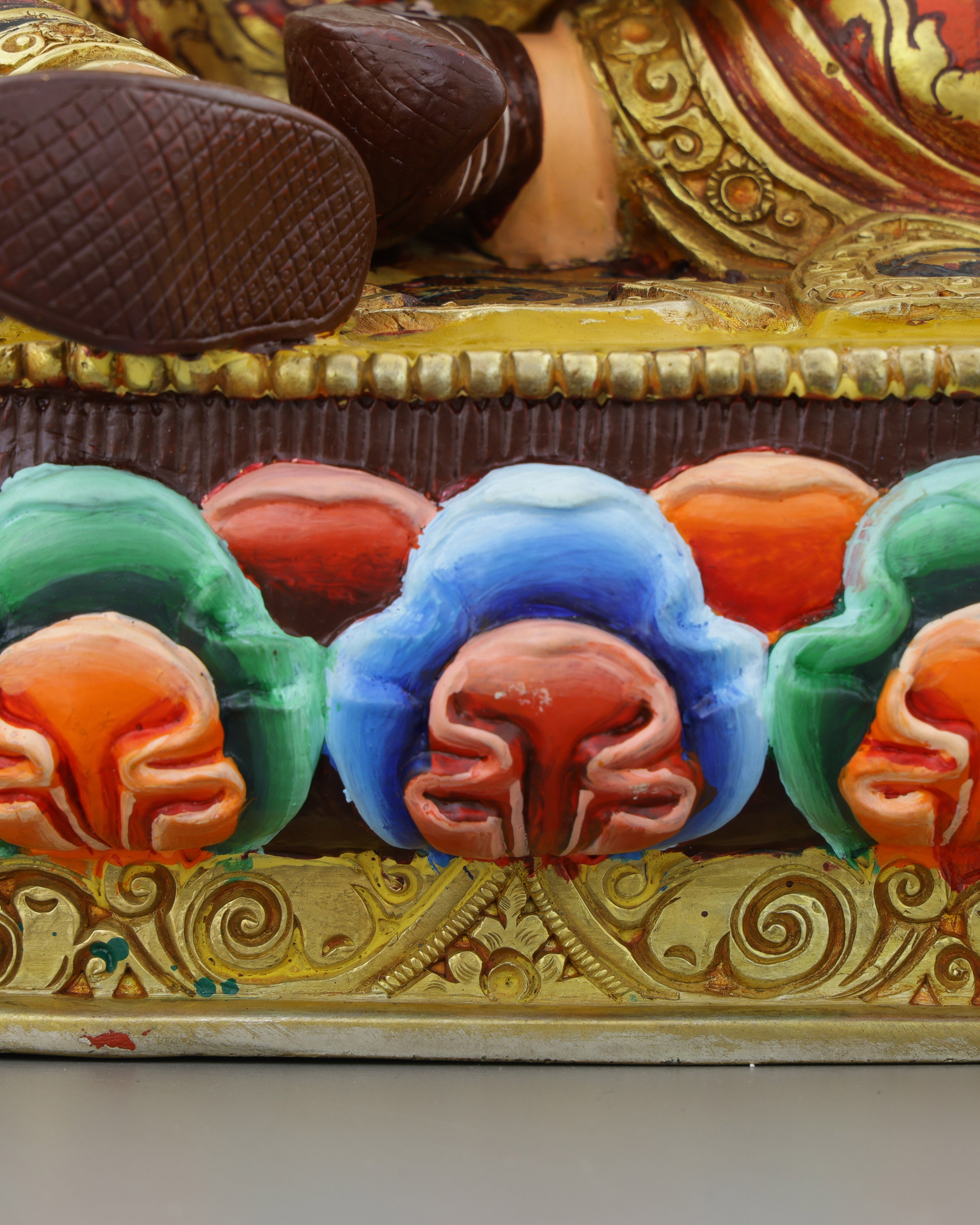 Magnificent Guru Rinpoche Statue | Sacred Nepalese Craftsmanship in Gold