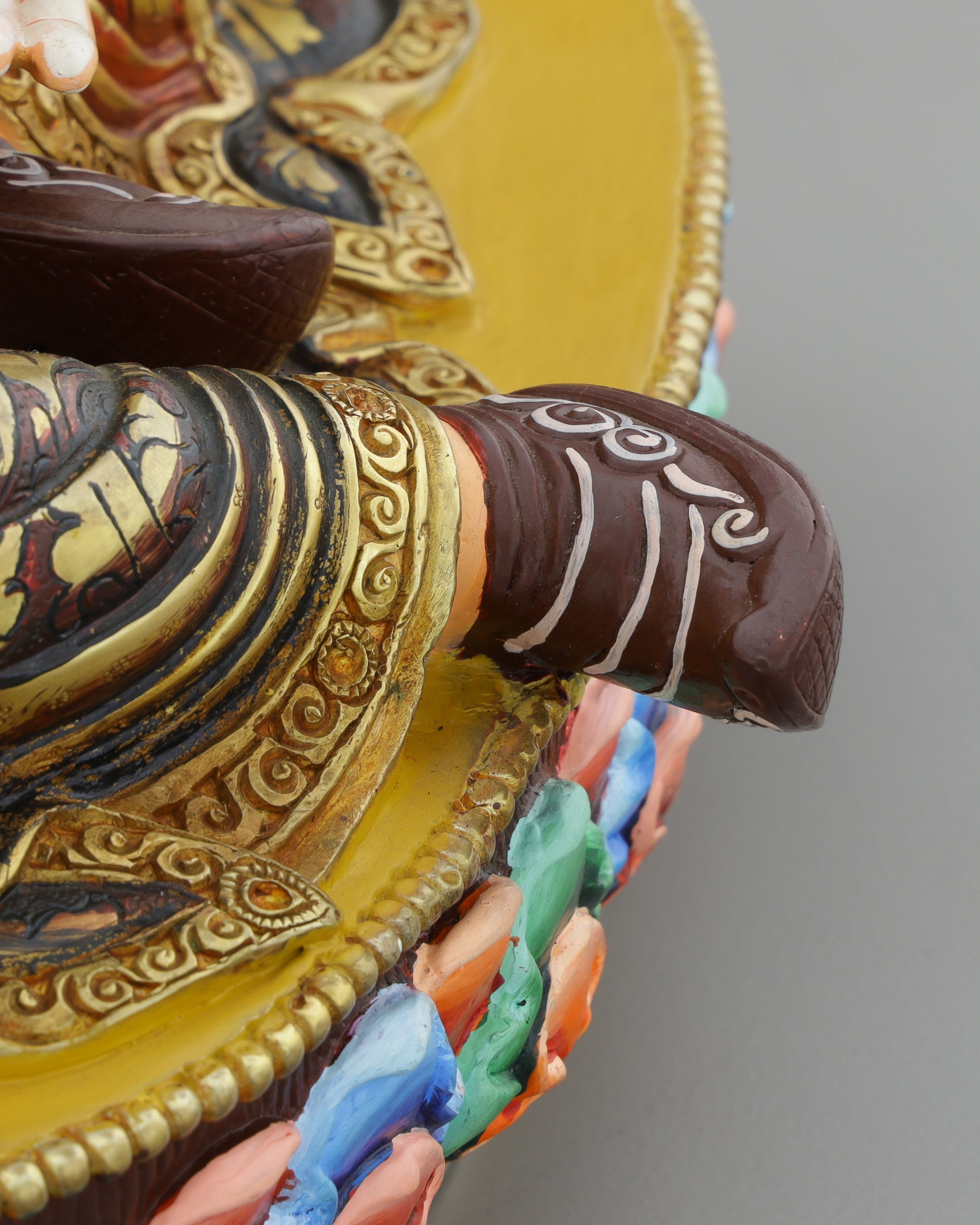Magnificent Guru Rinpoche Statue | Sacred Nepalese Craftsmanship in Gold