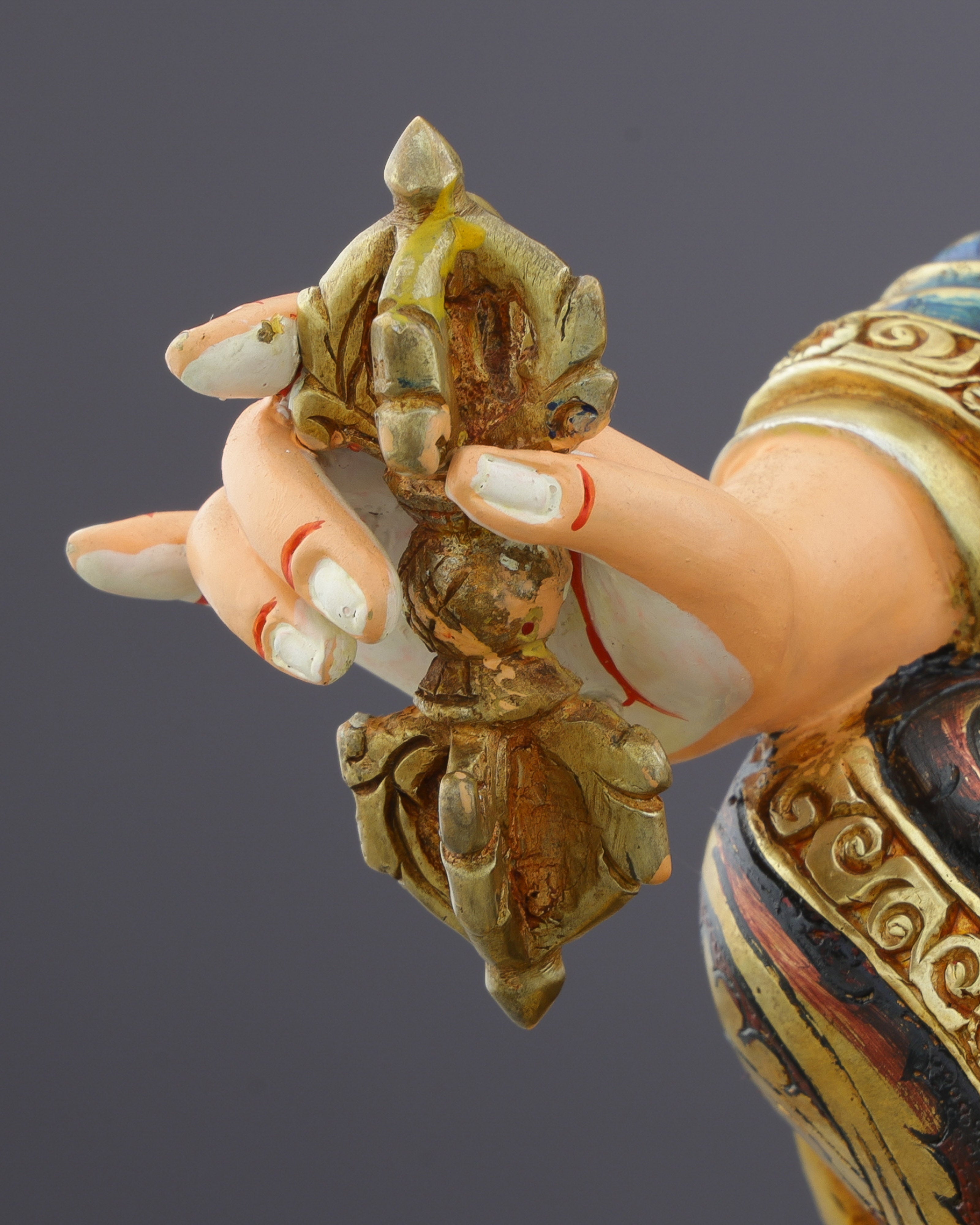 Magnificent Guru Rinpoche Statue | Sacred Nepalese Craftsmanship in Gold