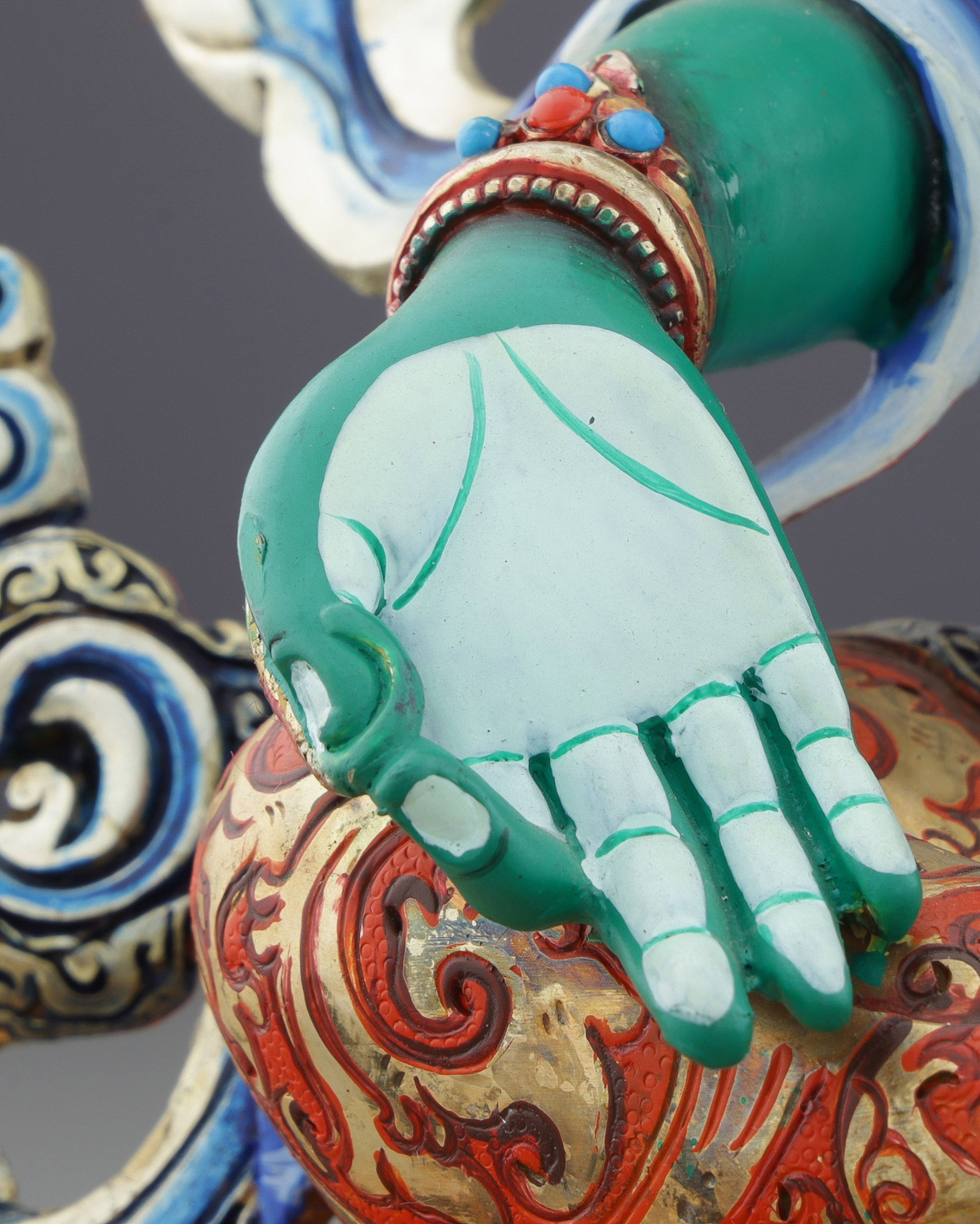 Exquisite Handcrafted Green Tara Statue | A Divine Masterpiece from Nepal