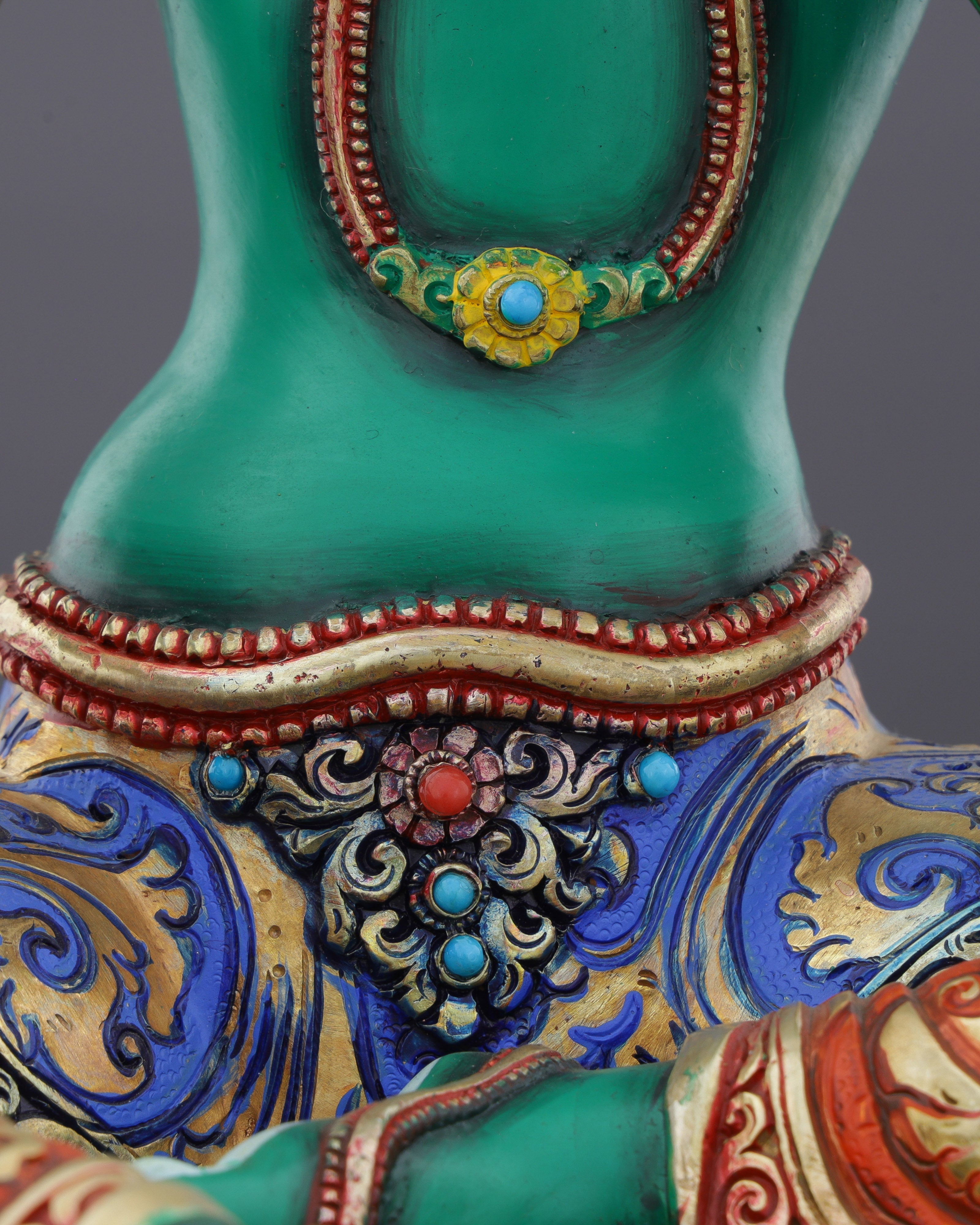 Exquisite Handcrafted Green Tara Statue | A Divine Masterpiece from Nepal