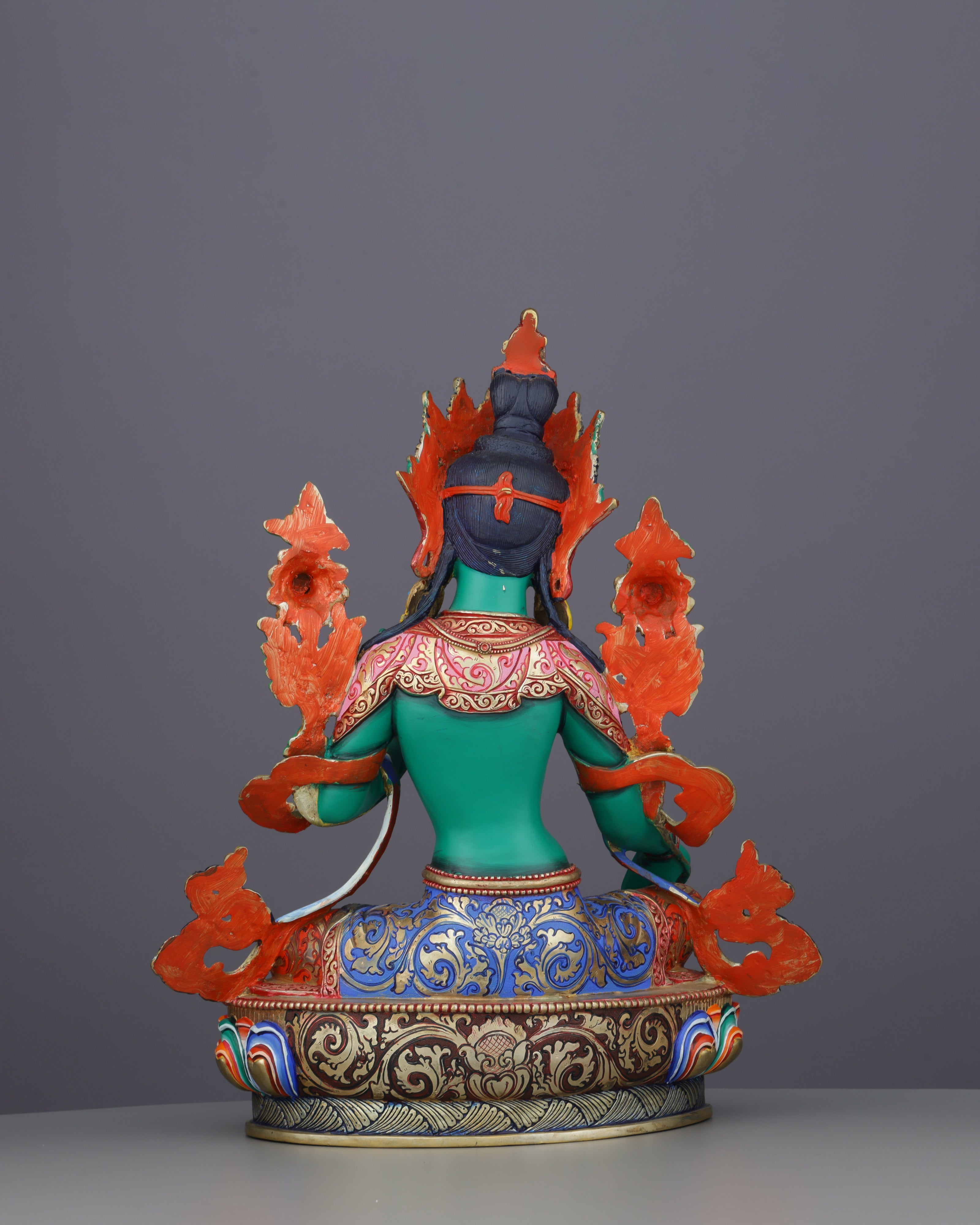 Exquisite Handcrafted Green Tara Statue | A Divine Masterpiece from Nepal