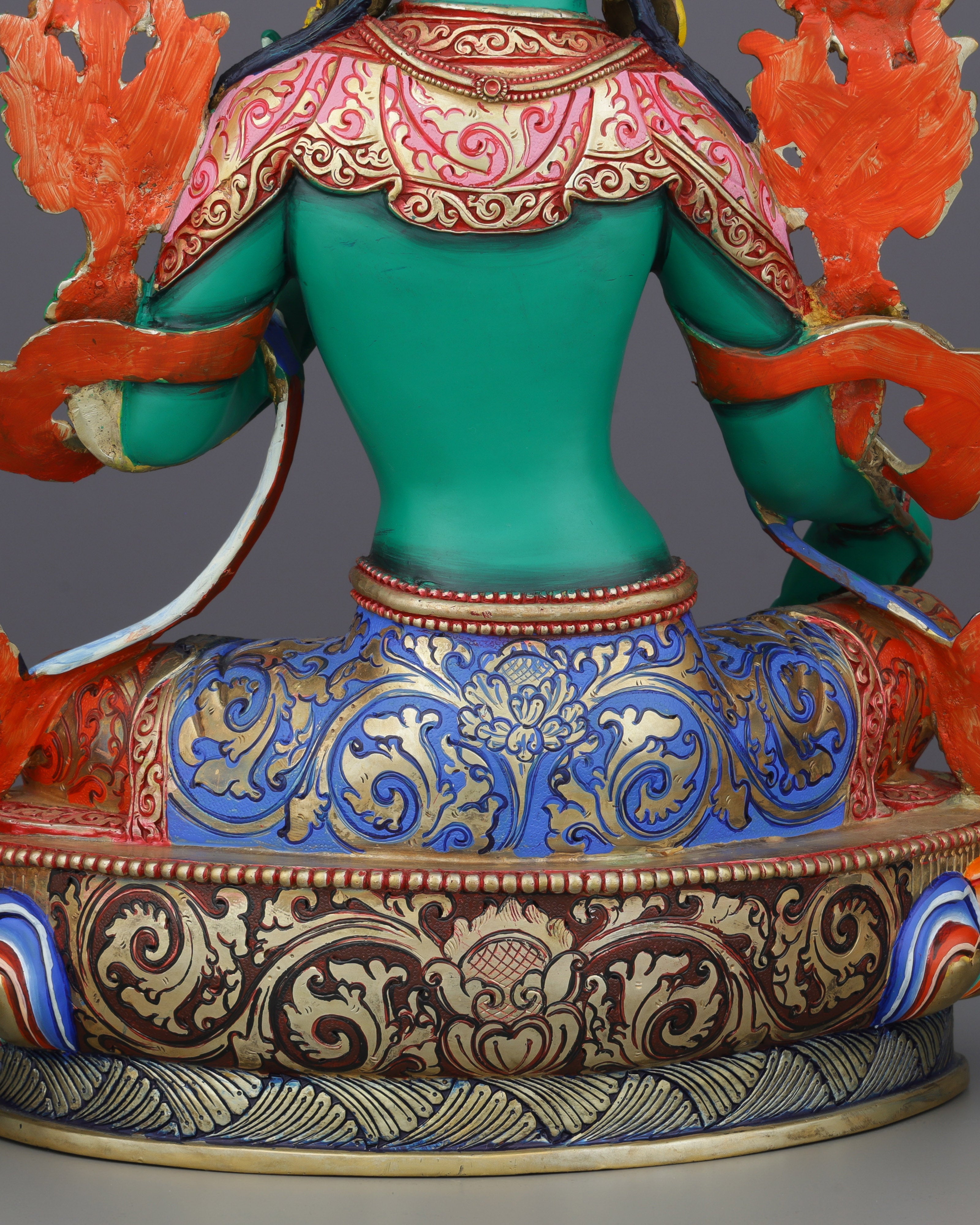 Exquisite Handcrafted Green Tara Statue | A Divine Masterpiece from Nepal