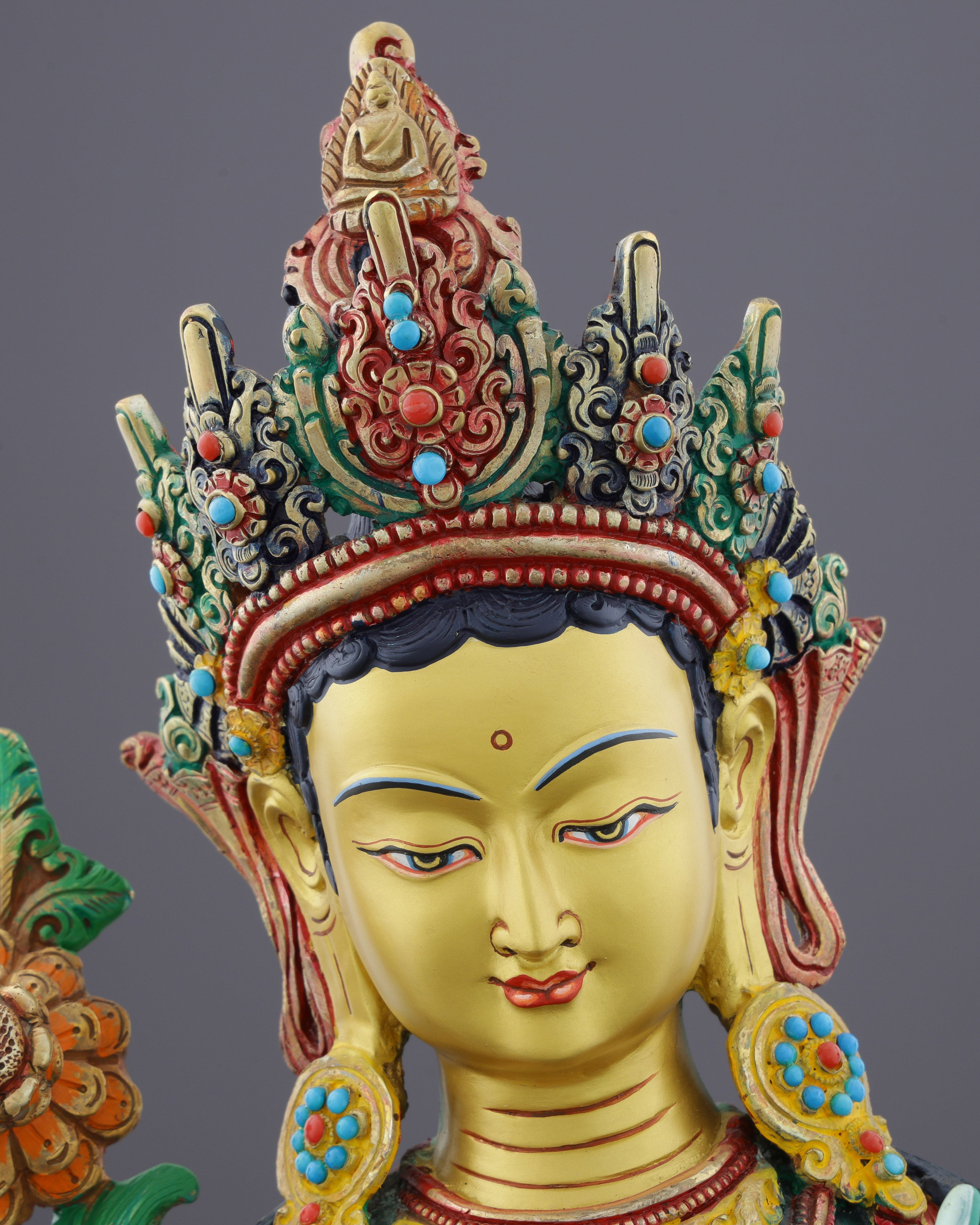 Exquisite Handcrafted Green Tara Statue | A Divine Masterpiece from Nepal