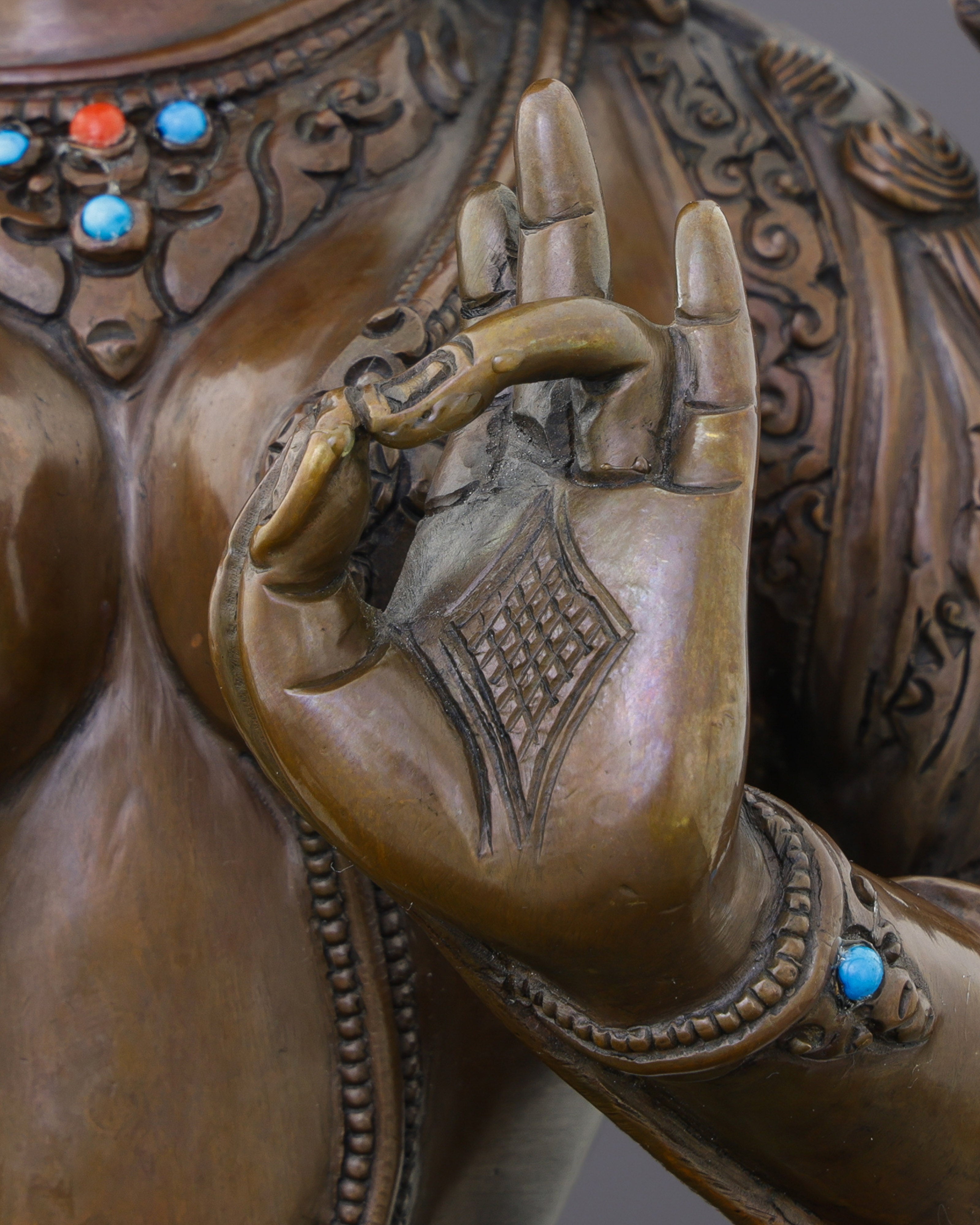 Oxidized Green Tara Statue | Timeless Nepalese Artisan Excellence