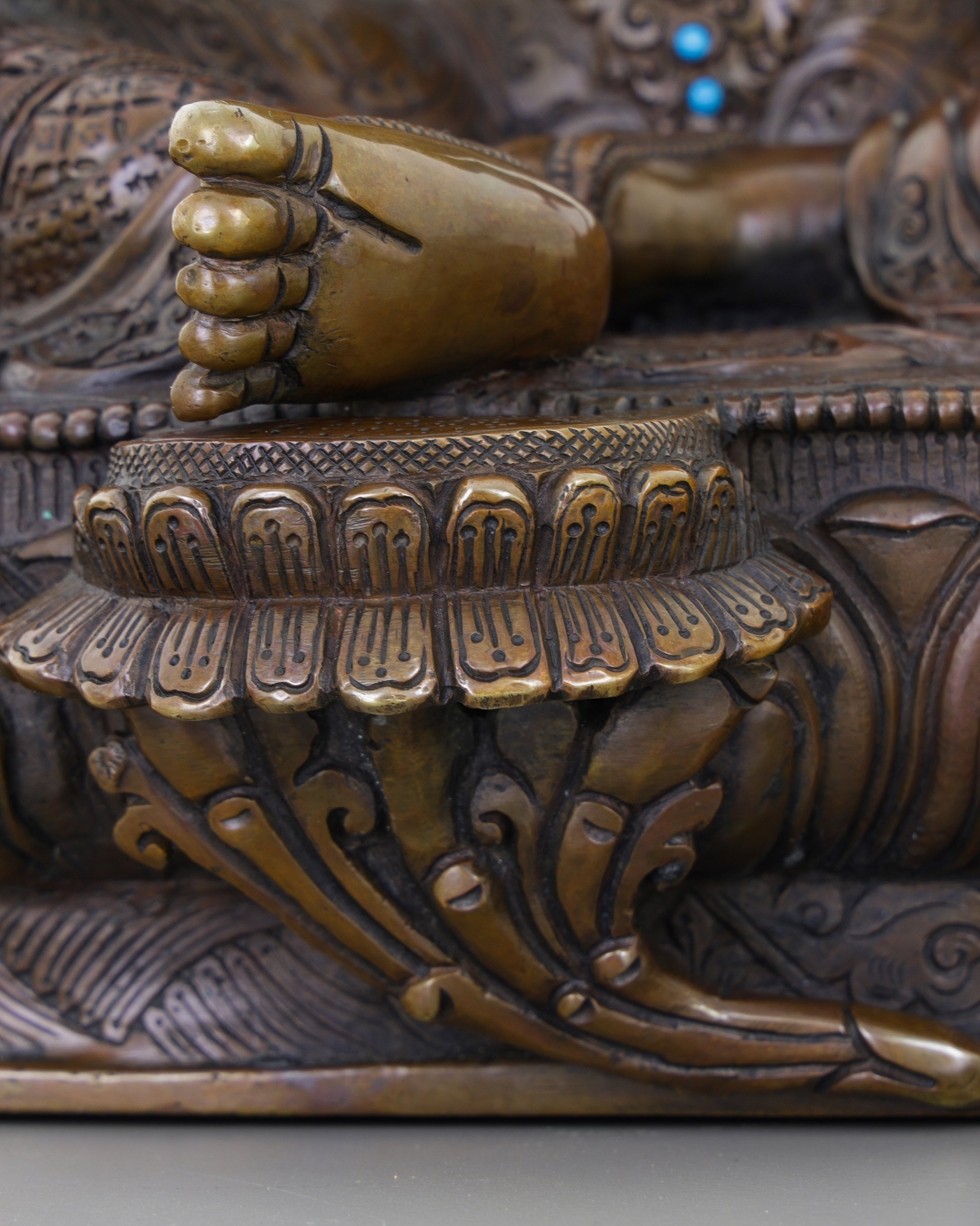 Oxidized Green Tara Statue | Timeless Nepalese Artisan Excellence