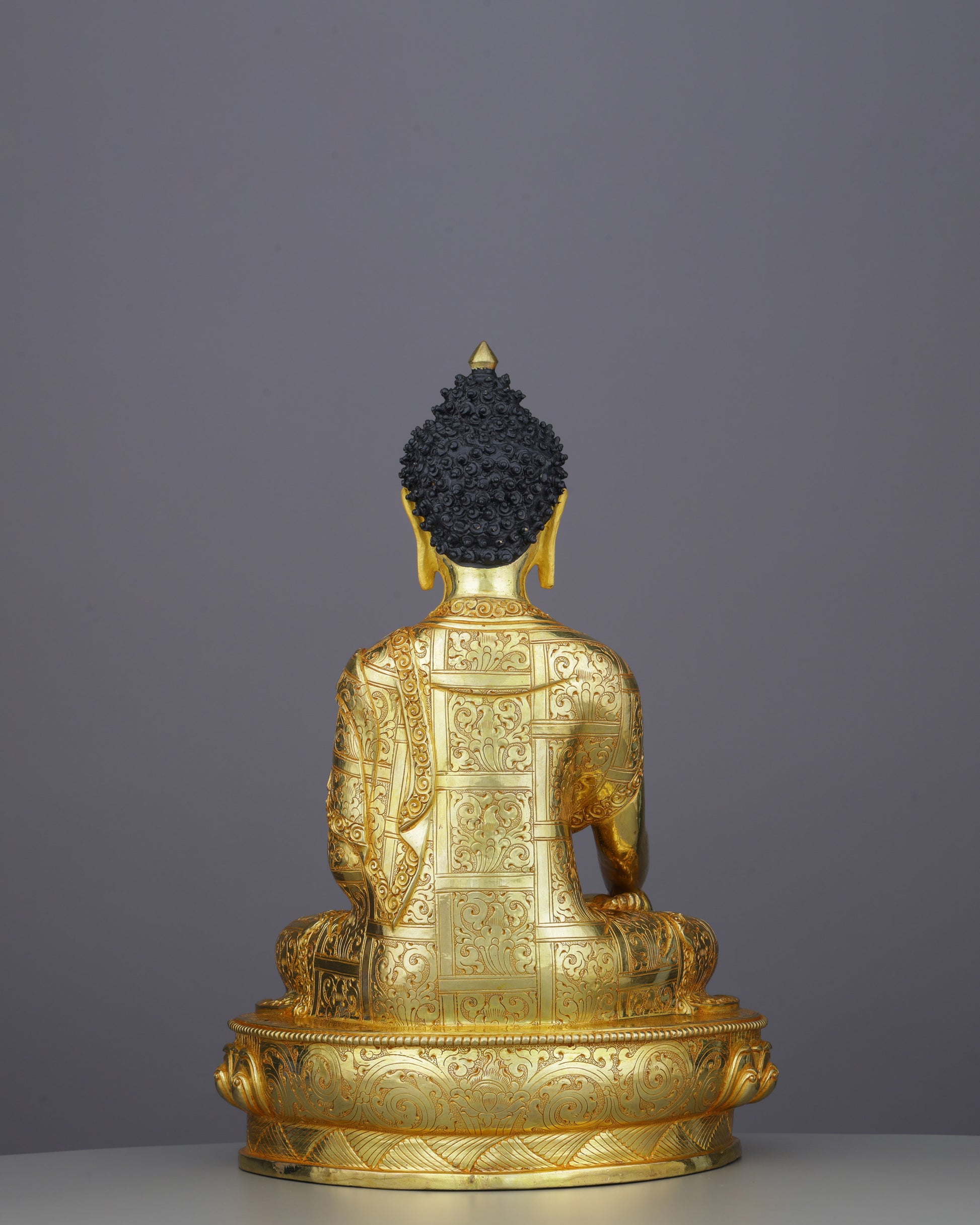 Magnificent 24K Gold Sakyamuni Buddha Statue | Premium Nepalese Sacred Art - Authentic Handcrafted Statue