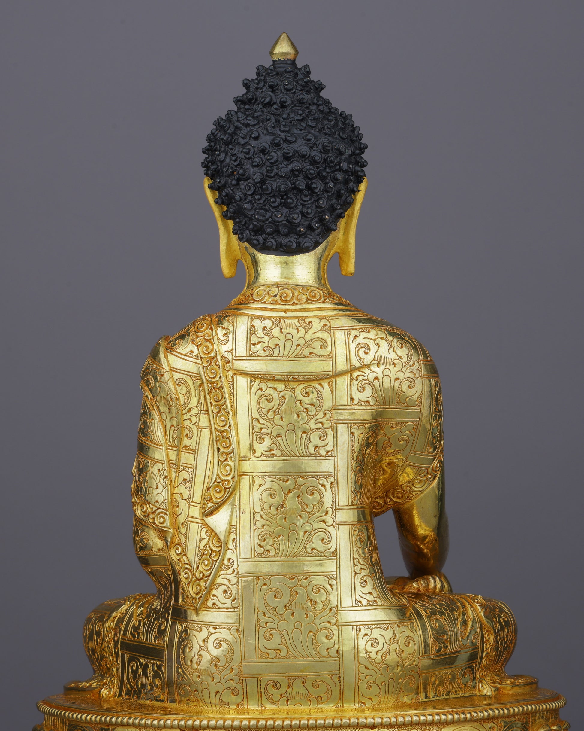 Magnificent 24K Gold Sakyamuni Buddha Statue | Premium Nepalese Sacred Art - Authentic Handcrafted Statue