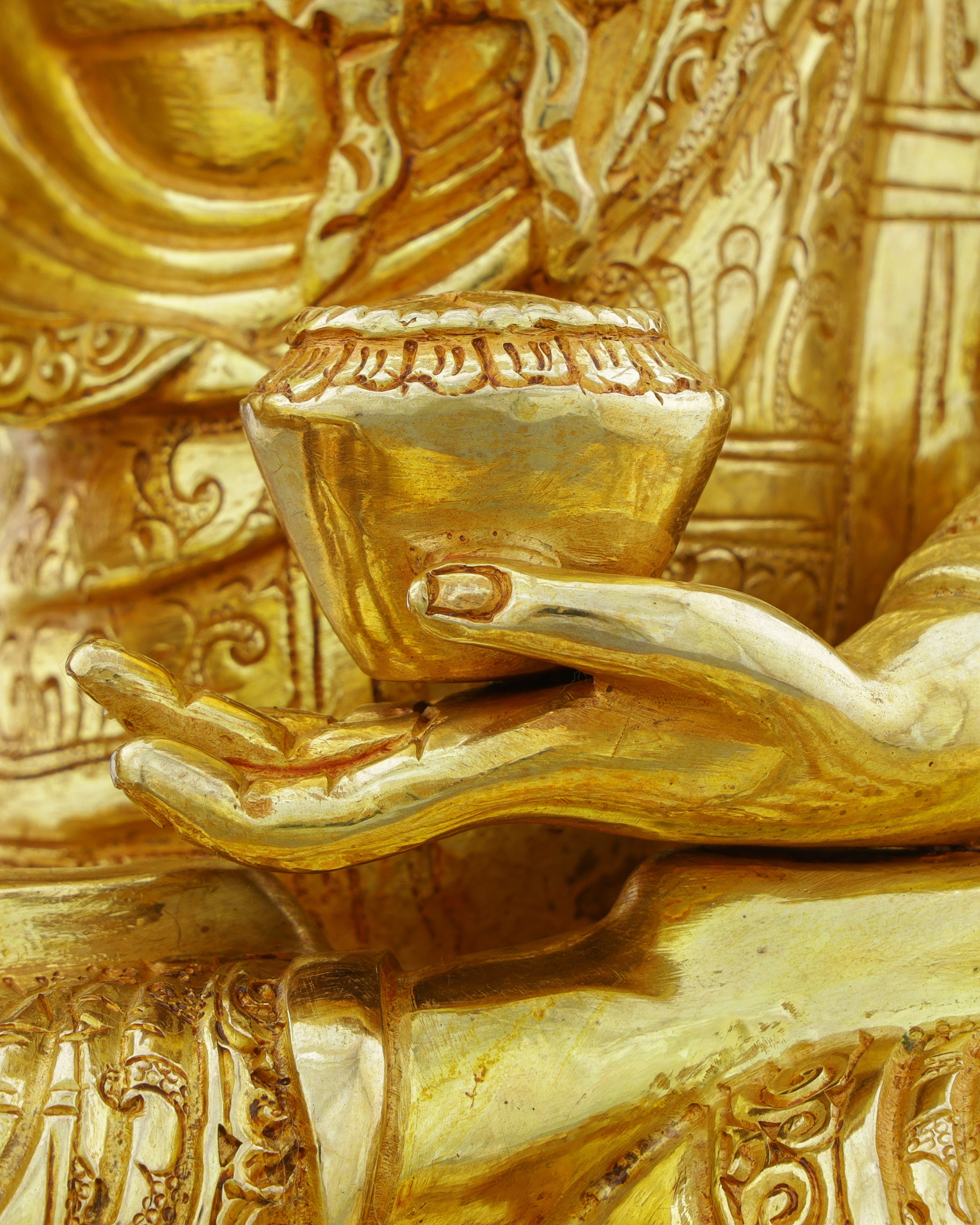 Magnificent 24K Gold Sakyamuni Buddha Statue | Premium Nepalese Sacred Art