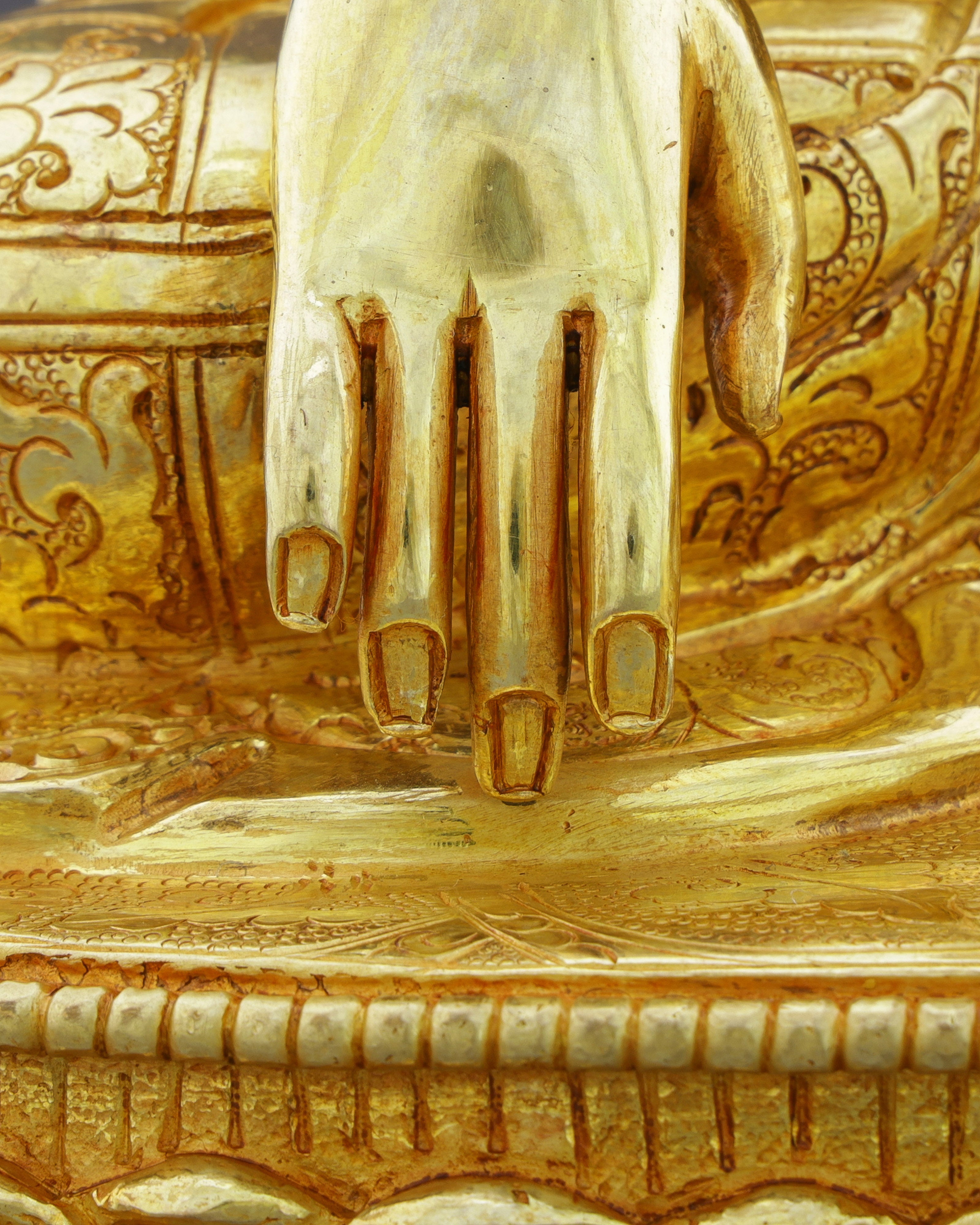 Magnificent 24K Gold Sakyamuni Buddha Statue | Premium Nepalese Sacred Art
