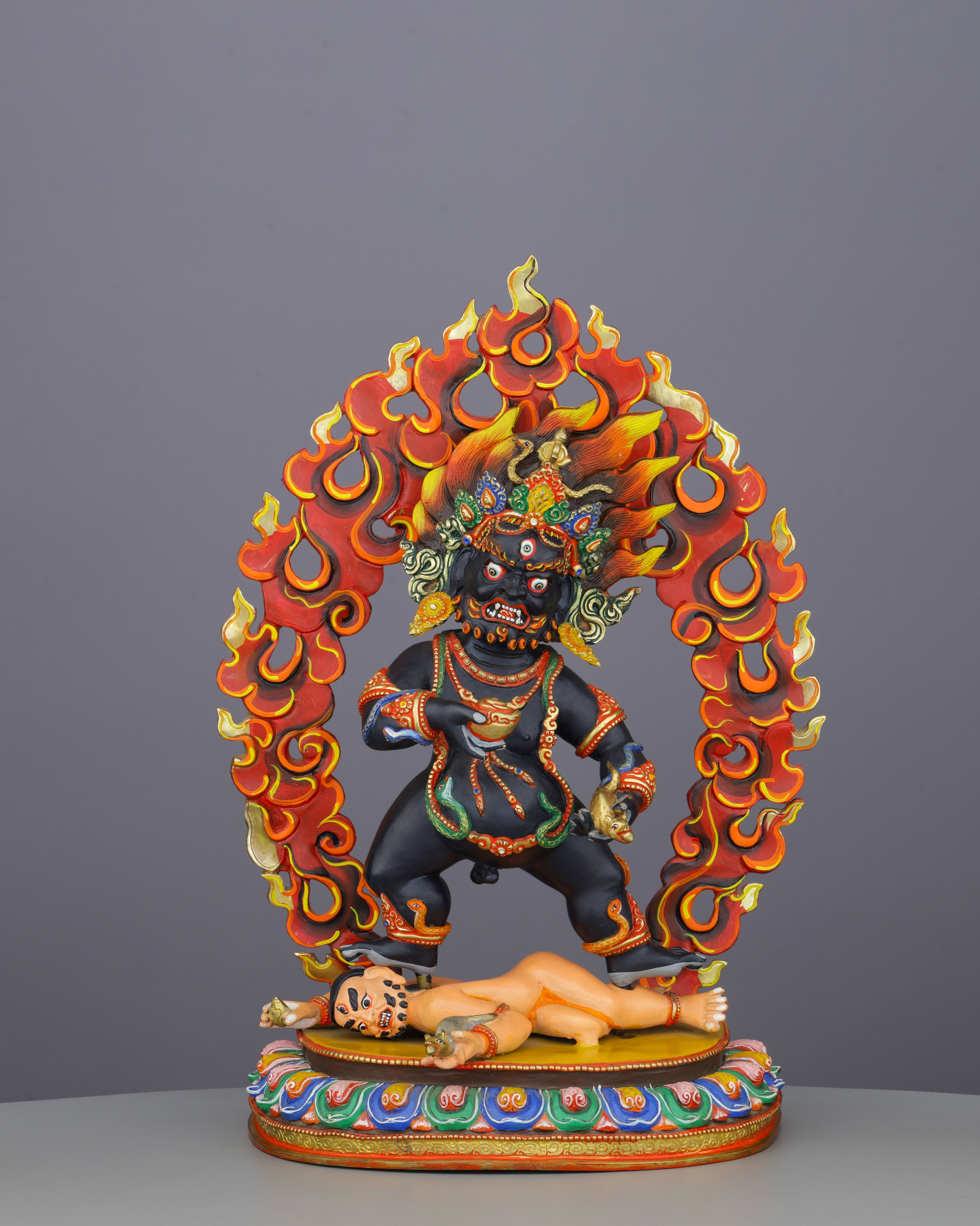 Powerful Black Dzambhala Statue | Nepalese Masterpiece of Prosperity and Protection