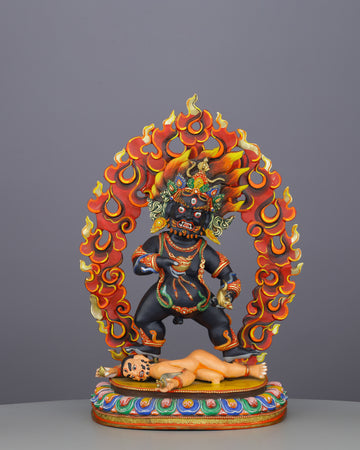 Powerful Black Dzambhala Statue | Nepalese Masterpiece of Prosperity and Protection