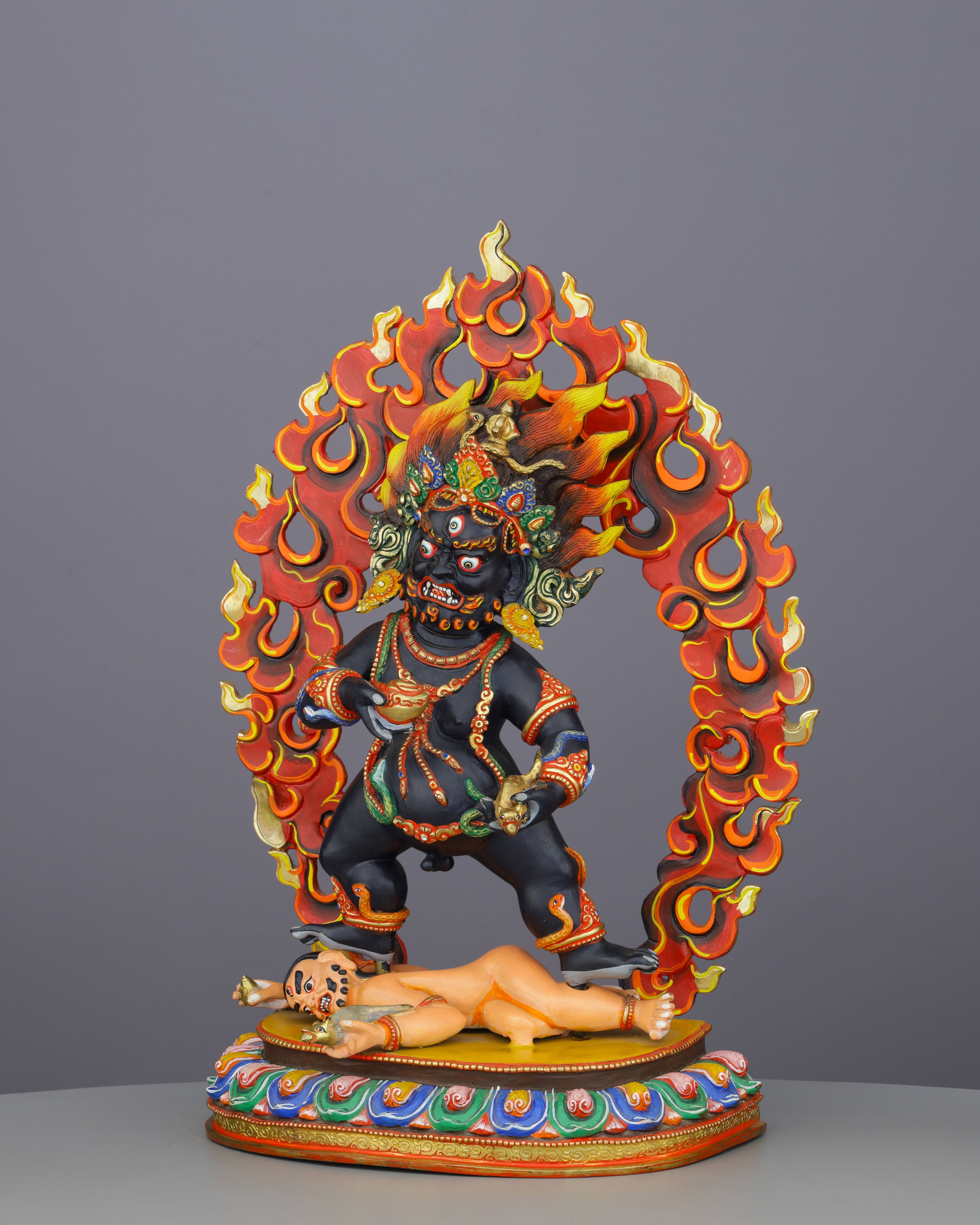 Powerful Black Dzambhala Statue | Nepalese Masterpiece of Prosperity and Protection