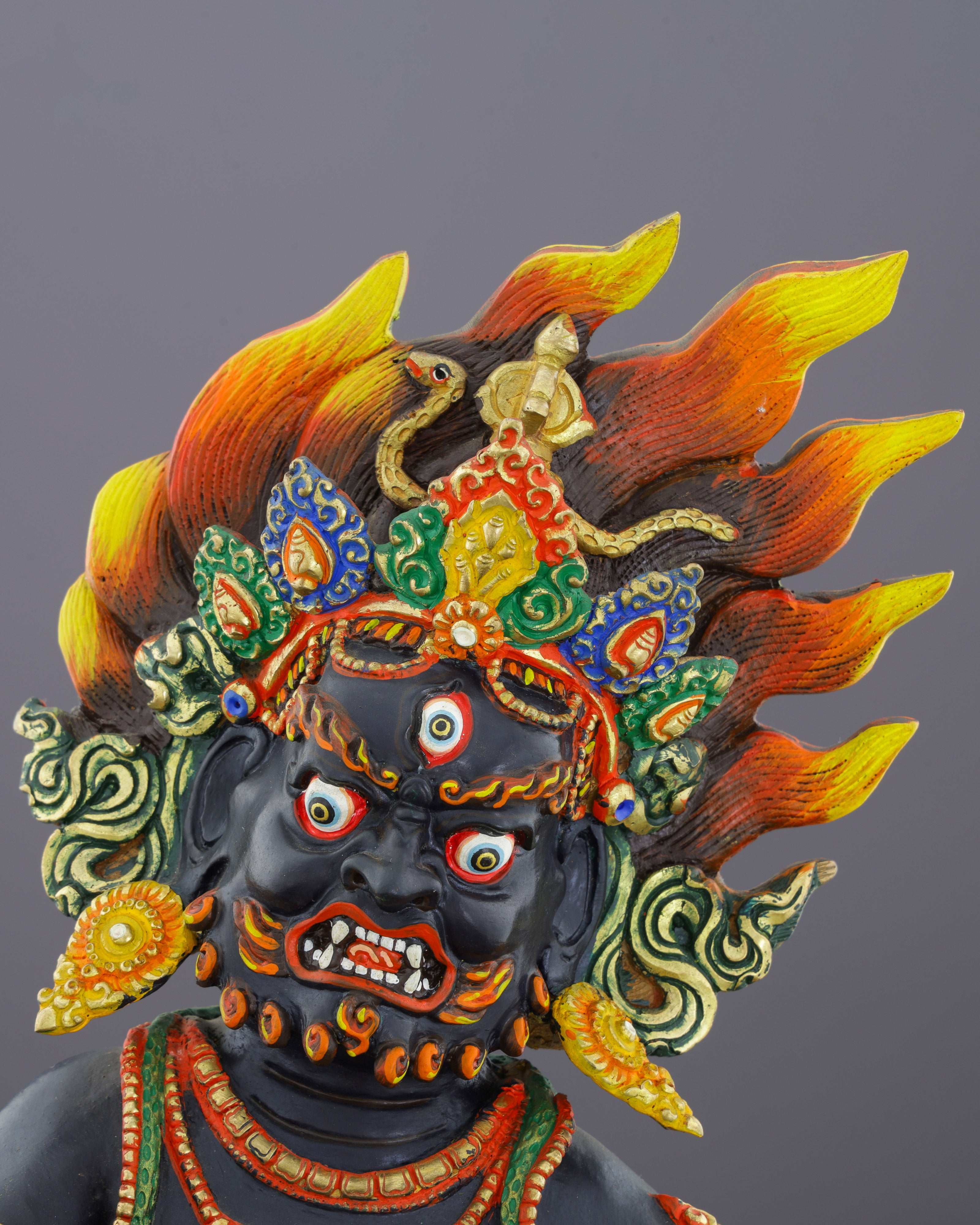 Powerful Black Dzambhala Statue | Nepalese Masterpiece of Prosperity and Protection