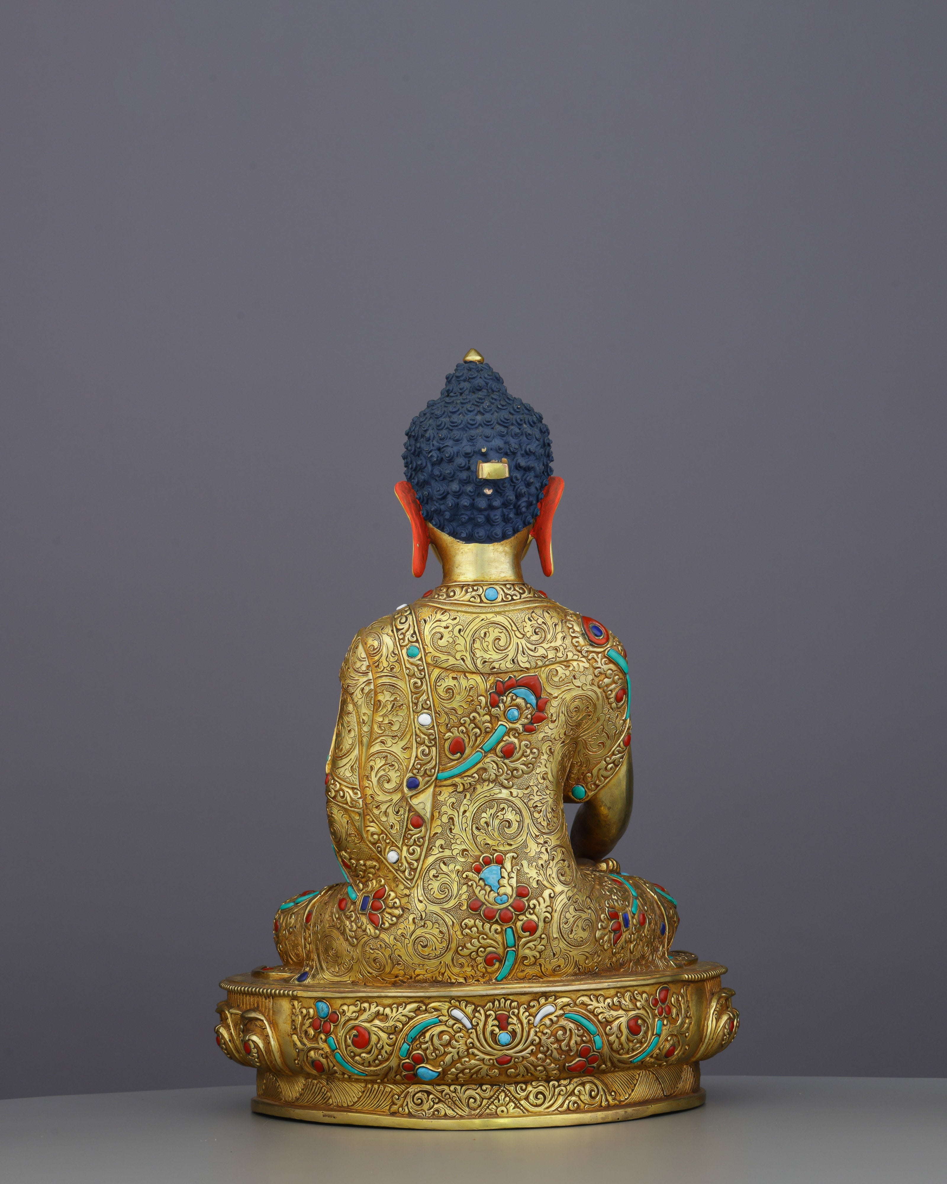 Resplendent 24K Gold Gilded Shakyamuni Buddha | The Enlightened One