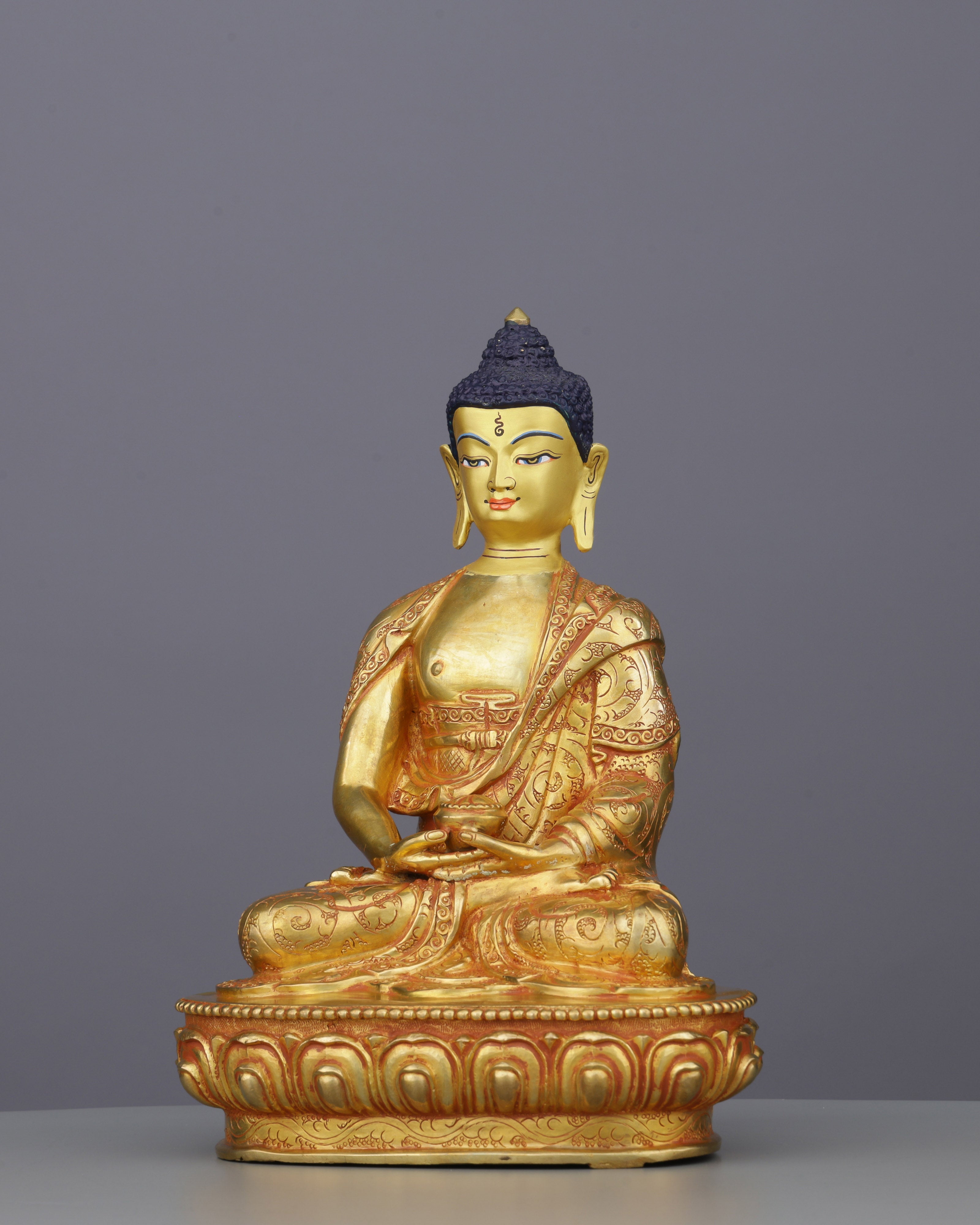 Luminous 24K Gold Gilded Amitabha Buddha | Lord of Infinite Light