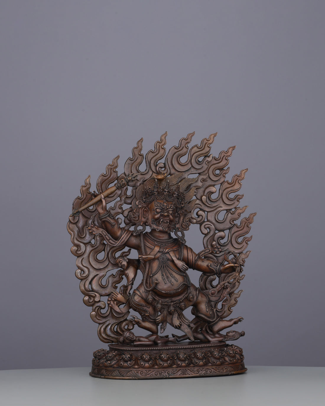 Magnificent Oxidized Dandapani Statue | Wrathful Guardian of Spiritual Power - Handcrafted Buddhist Statue - Authentic Sacred Art