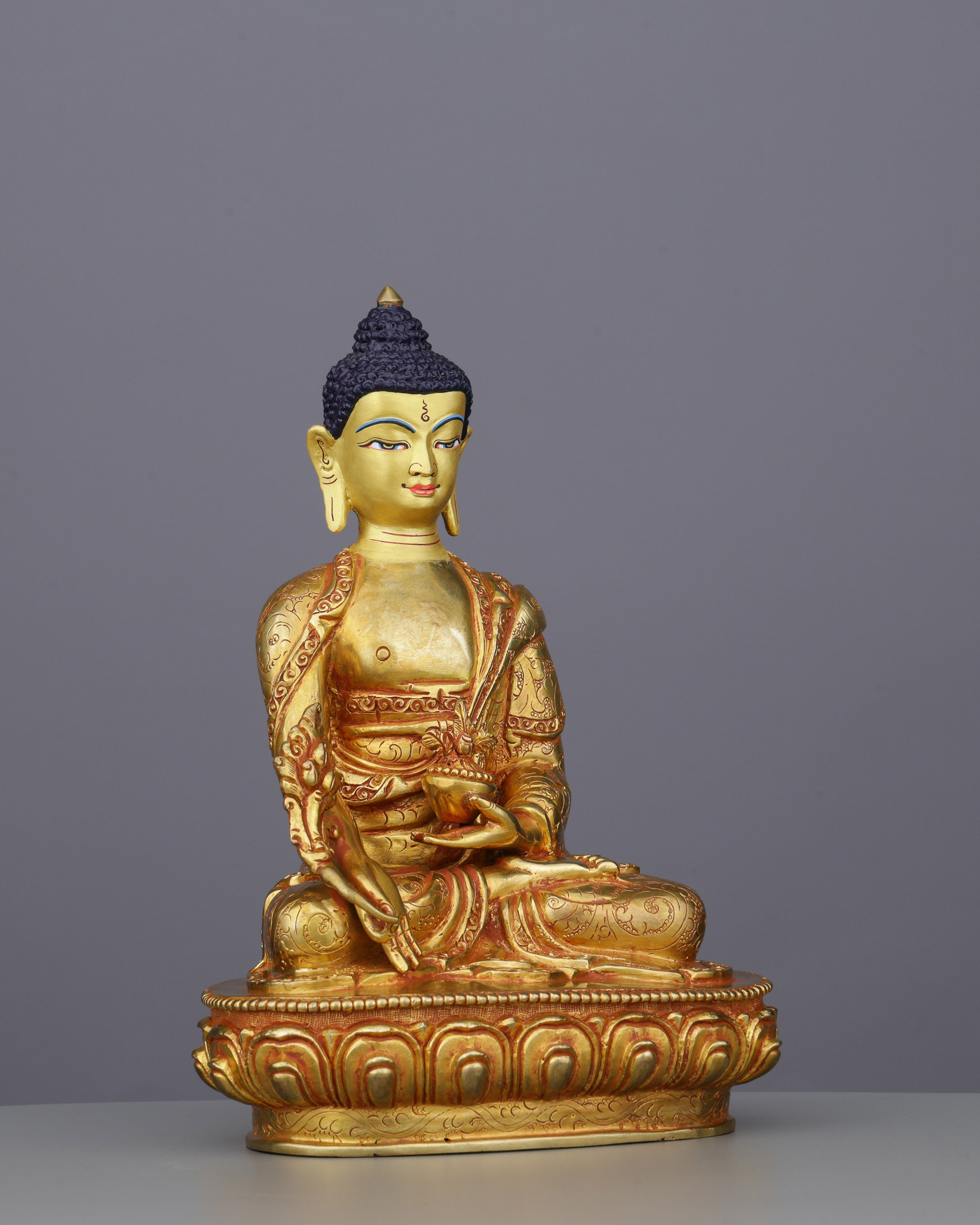 Radiant 24K Gold Gilded Medicine Buddha | The Supreme Healer