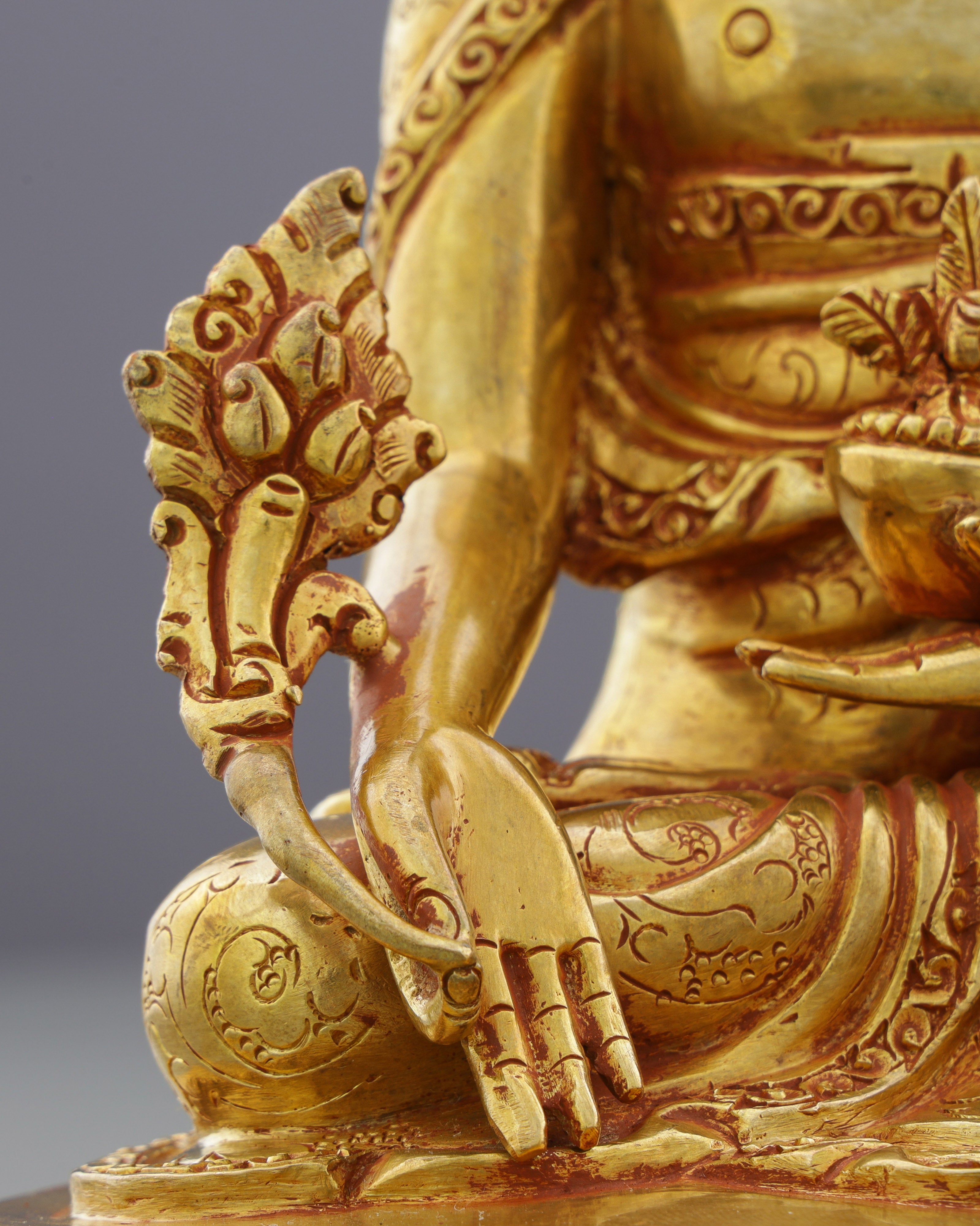 Radiant 24K Gold Gilded Medicine Buddha | The Supreme Healer