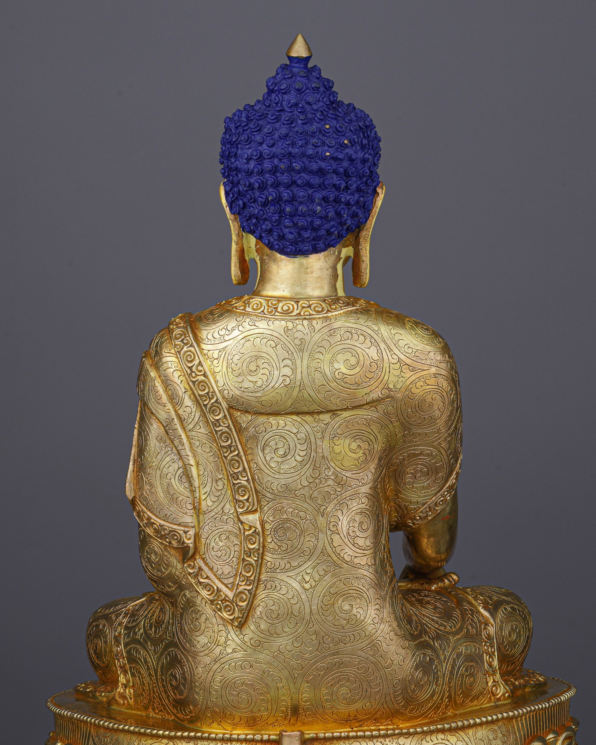 Magnificent Sakyamuni Buddha Statue | Nepalese Heritage in Pure Gold - Authentic Handcrafted Statue