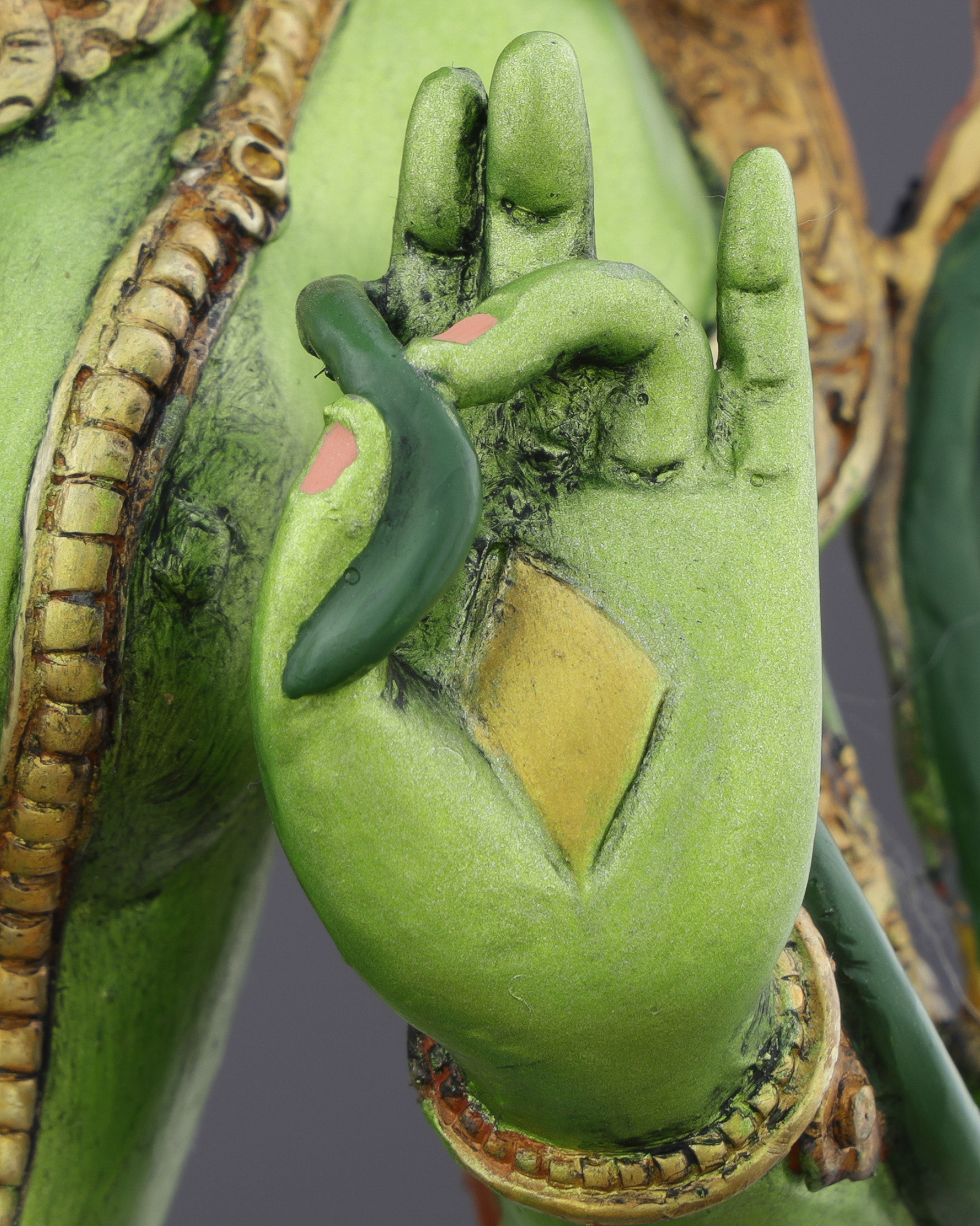 Exquisite Handcrafted Green Tara Statue | A Masterpiece of Nepalese Artistry