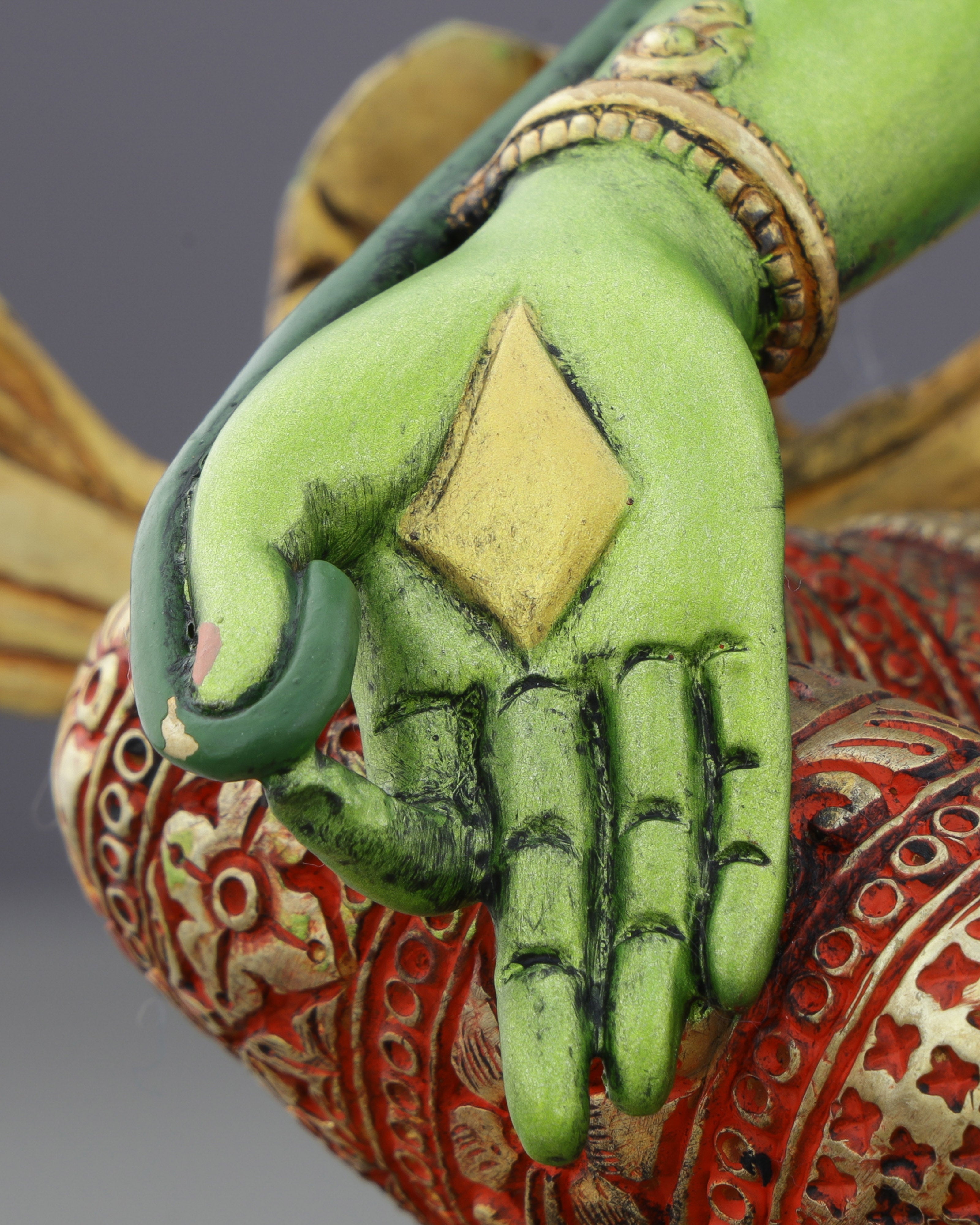 Exquisite Handcrafted Green Tara Statue | A Masterpiece of Nepalese Artistry