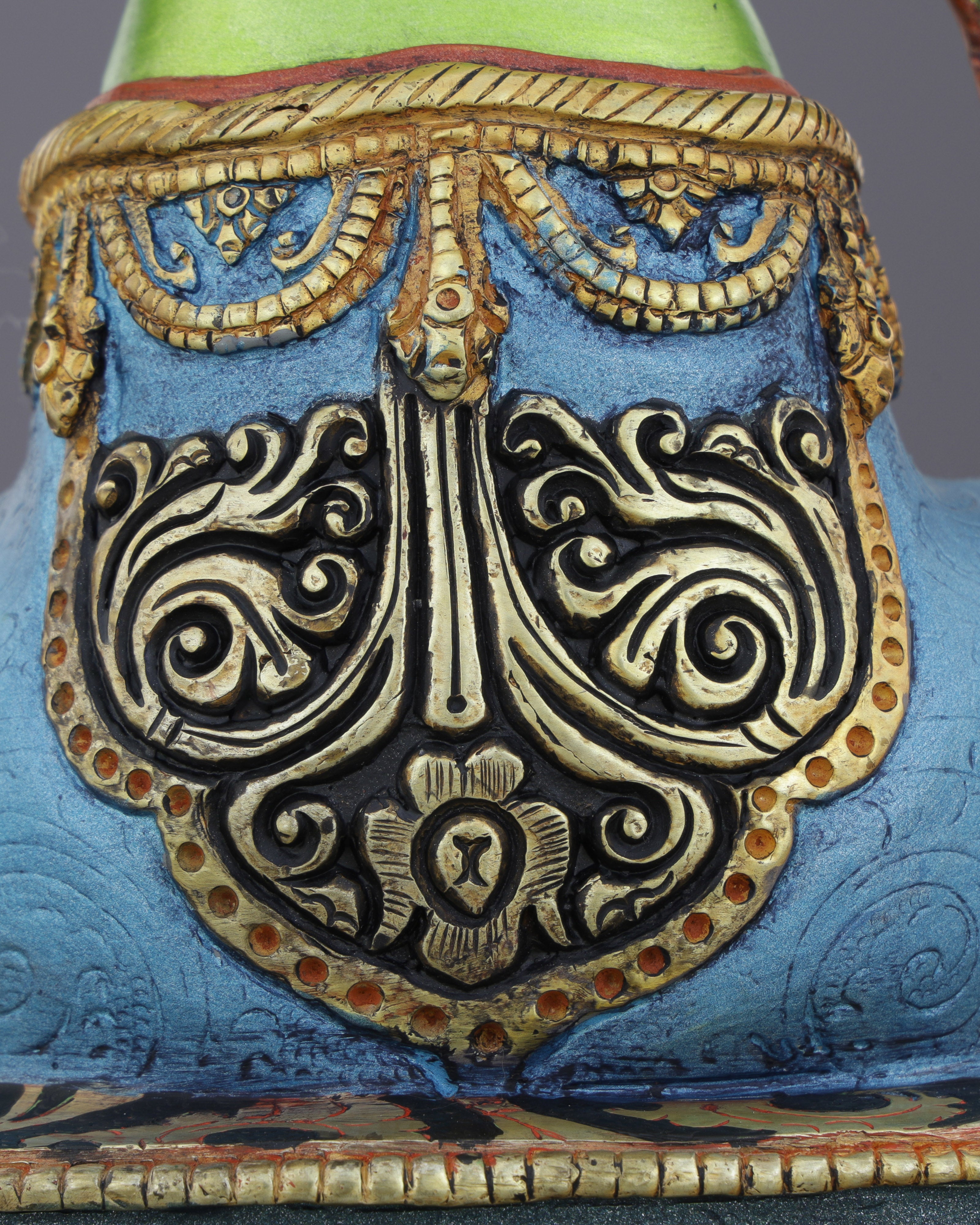 Exquisite Handcrafted Green Tara Statue | A Masterpiece of Nepalese Artistry