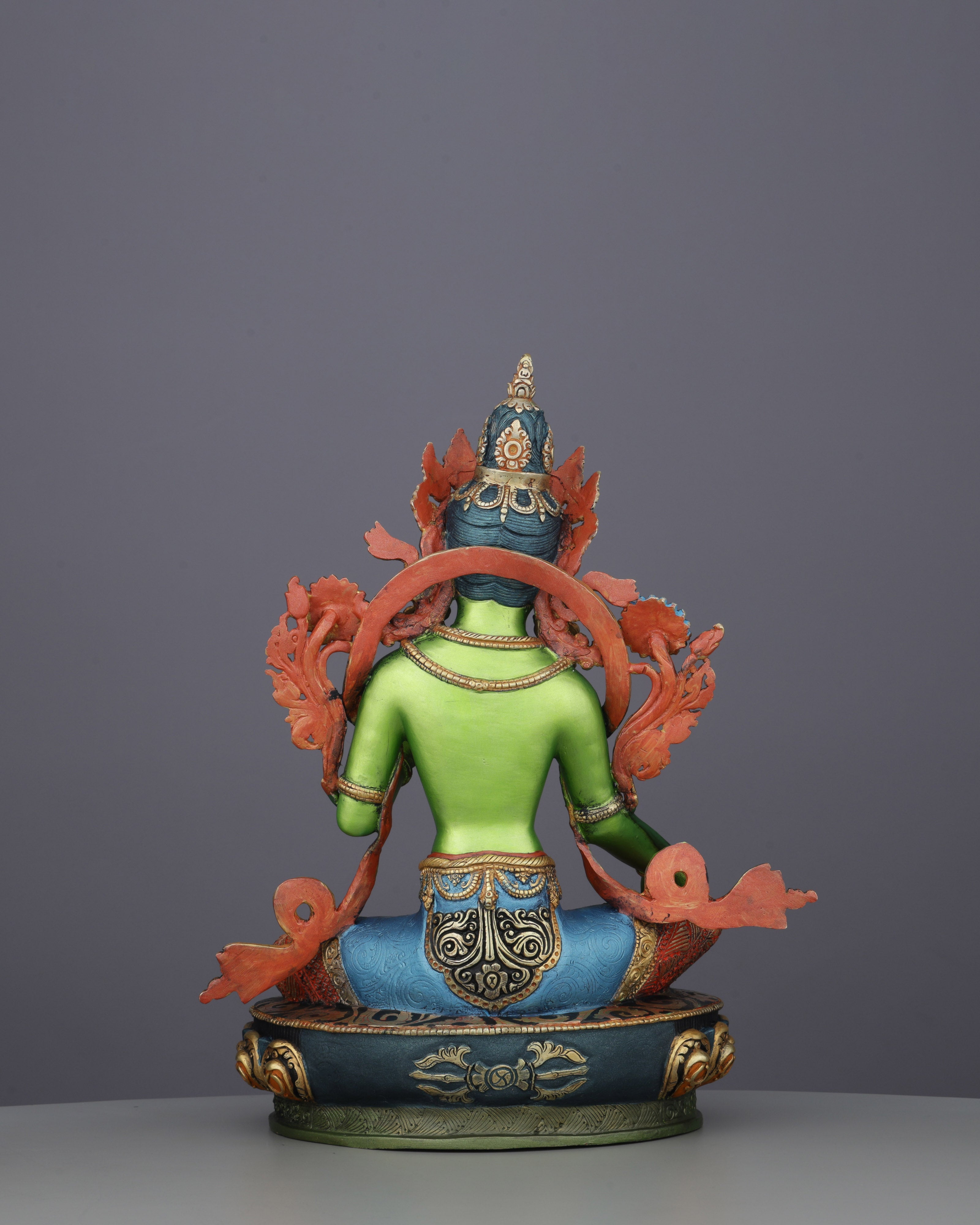 Exquisite Handcrafted Green Tara Statue | A Masterpiece of Nepalese Artistry