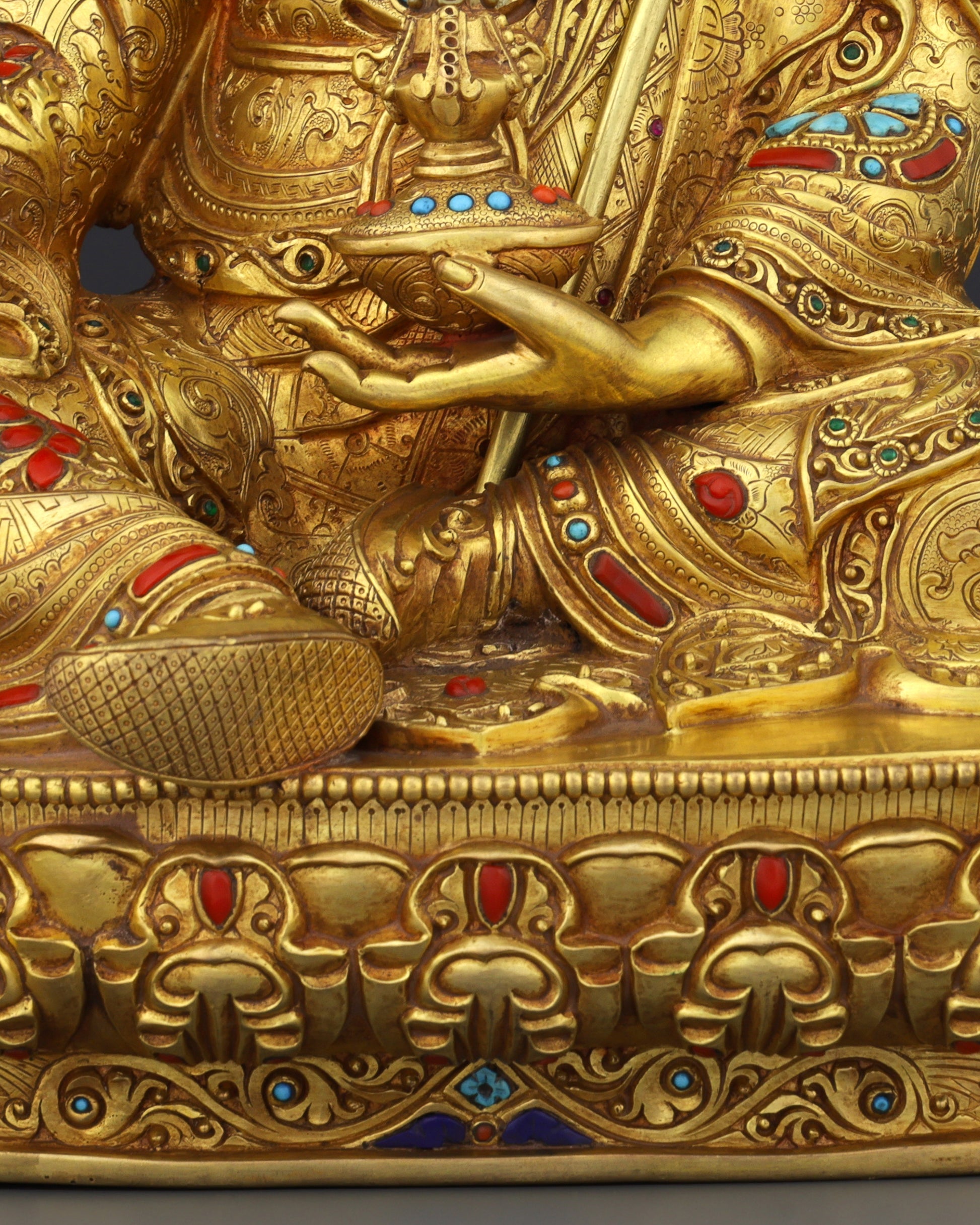 Exquisite Handcrafted Guru Rinpoche Statue | A Sacred Tibetan Buddhist Masterpiece - Authentic Handcrafted Statue