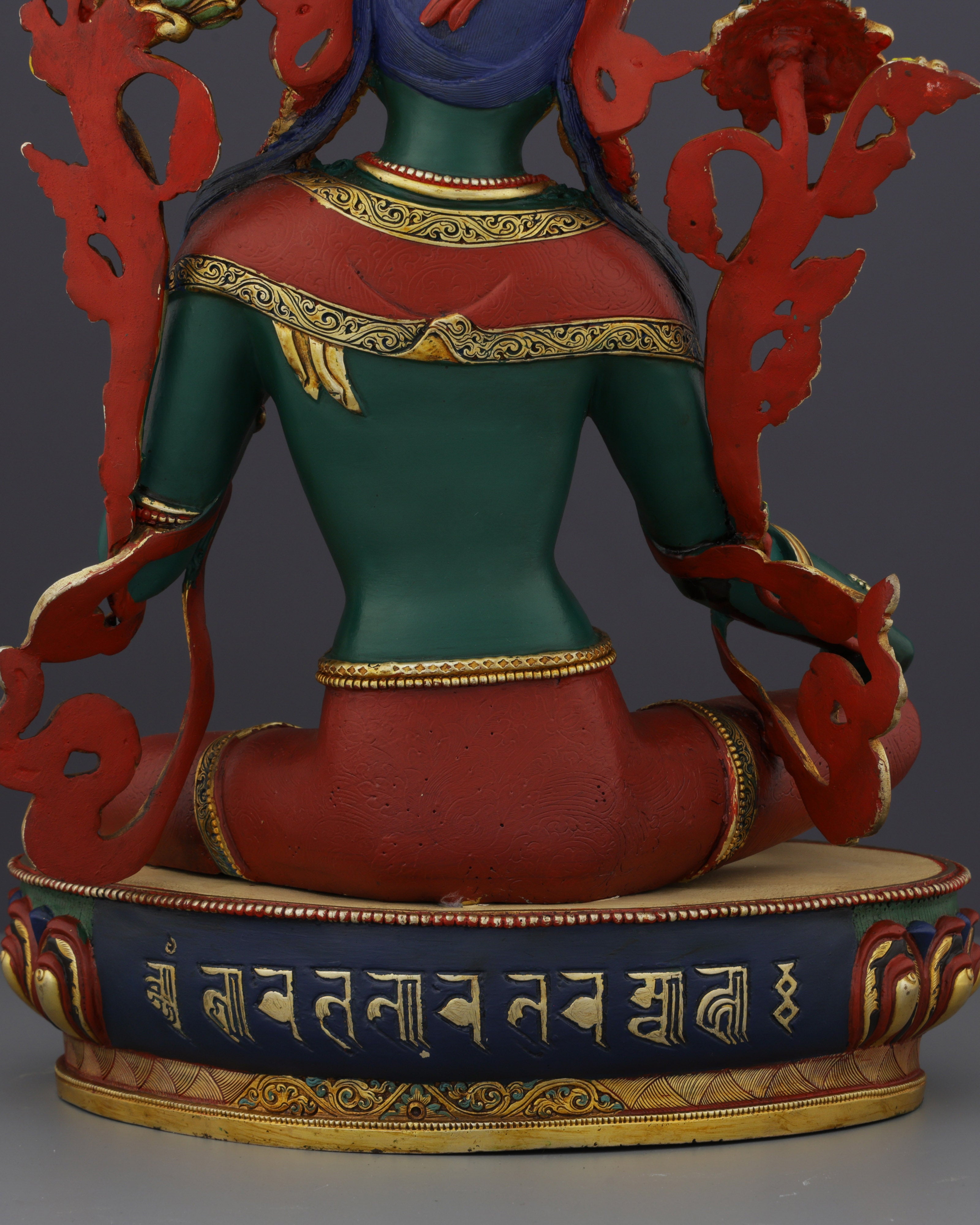 Exquisite Nepalese Handmade Green Tara Statue | A Masterpiece of Spiritual Artistry