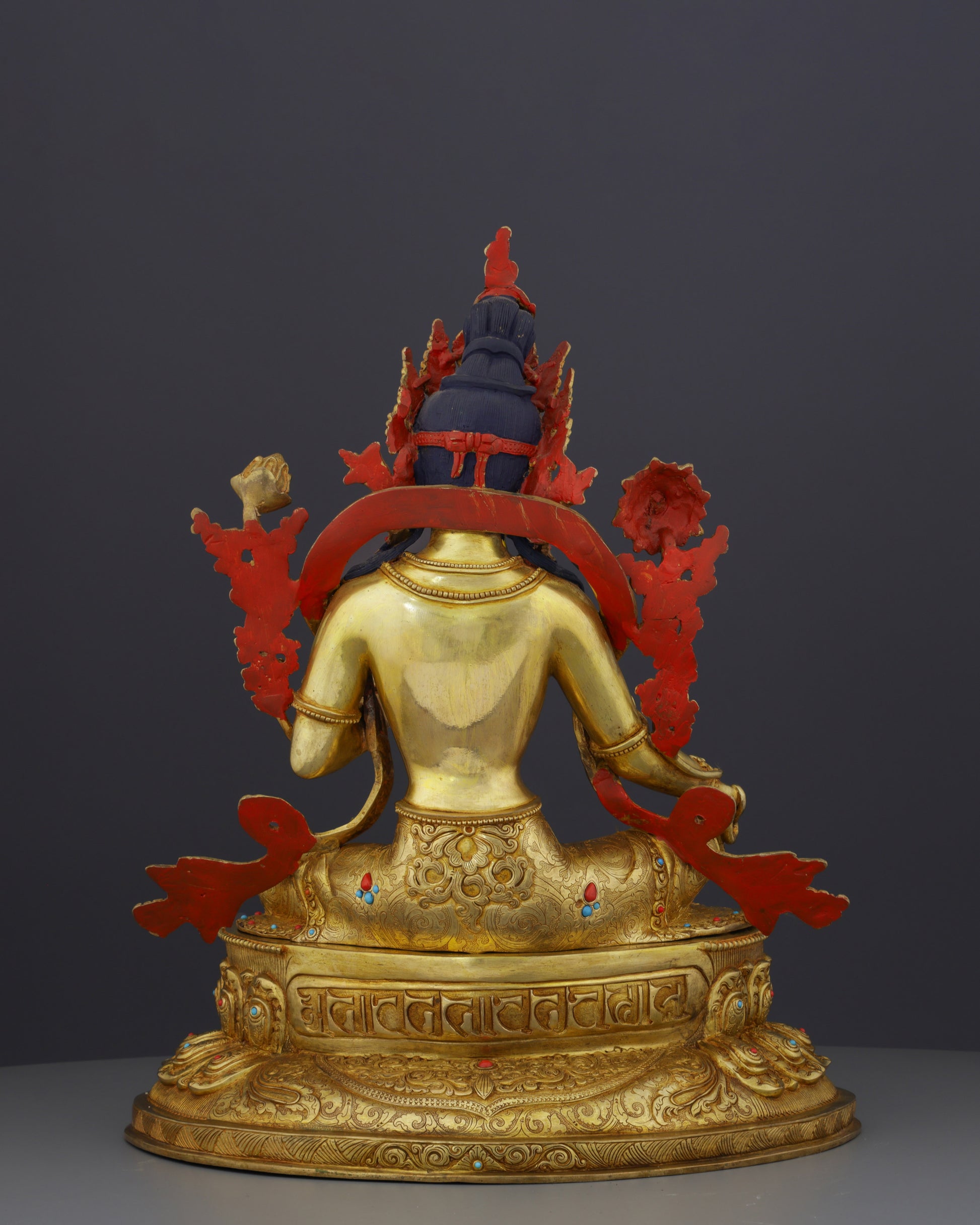 24K Gold Gilded Green Tara Statue | Divine Nepalese Craftsmanship - Authentic Handcrafted Statue