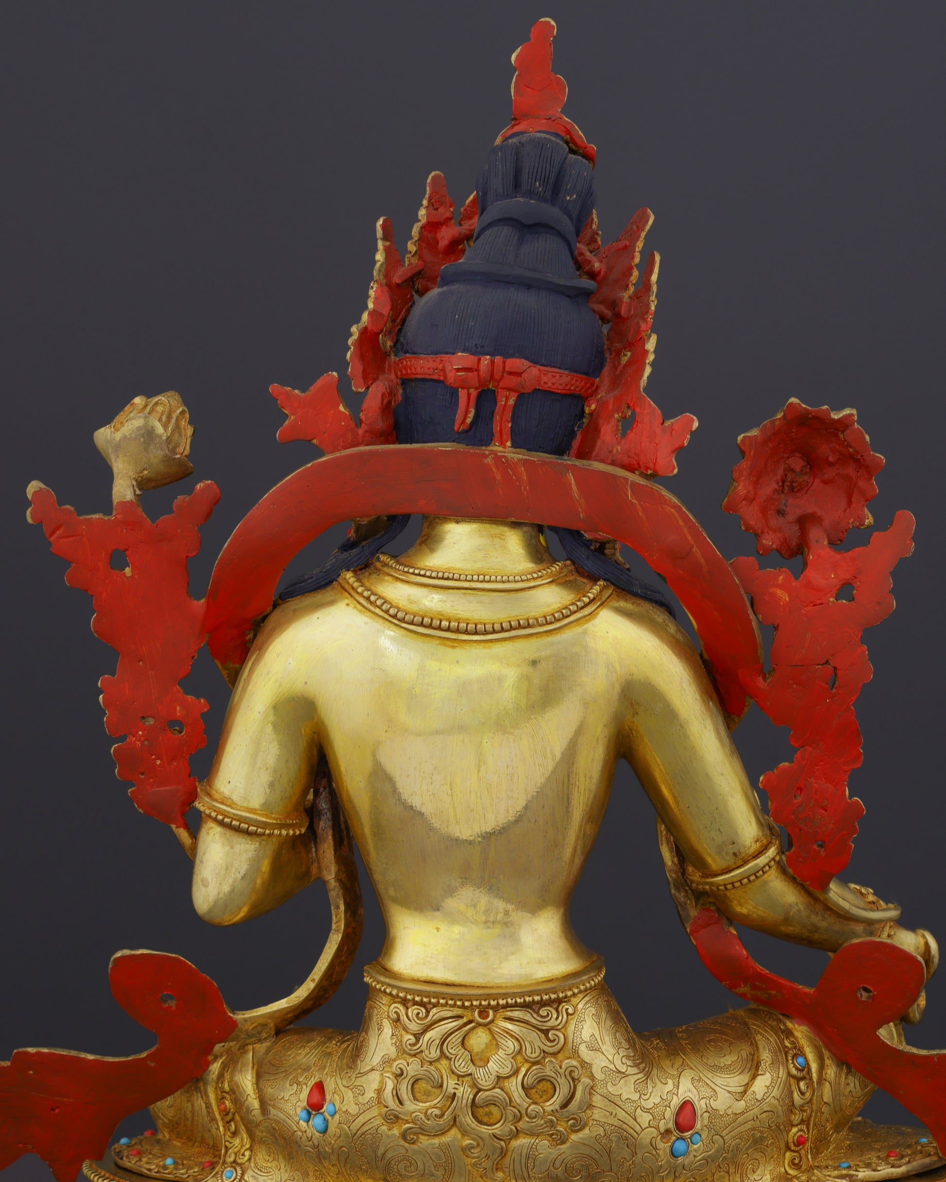 24K Gold Gilded Green Tara Statue | Divine Nepalese Craftsmanship - Authentic Handcrafted Statue