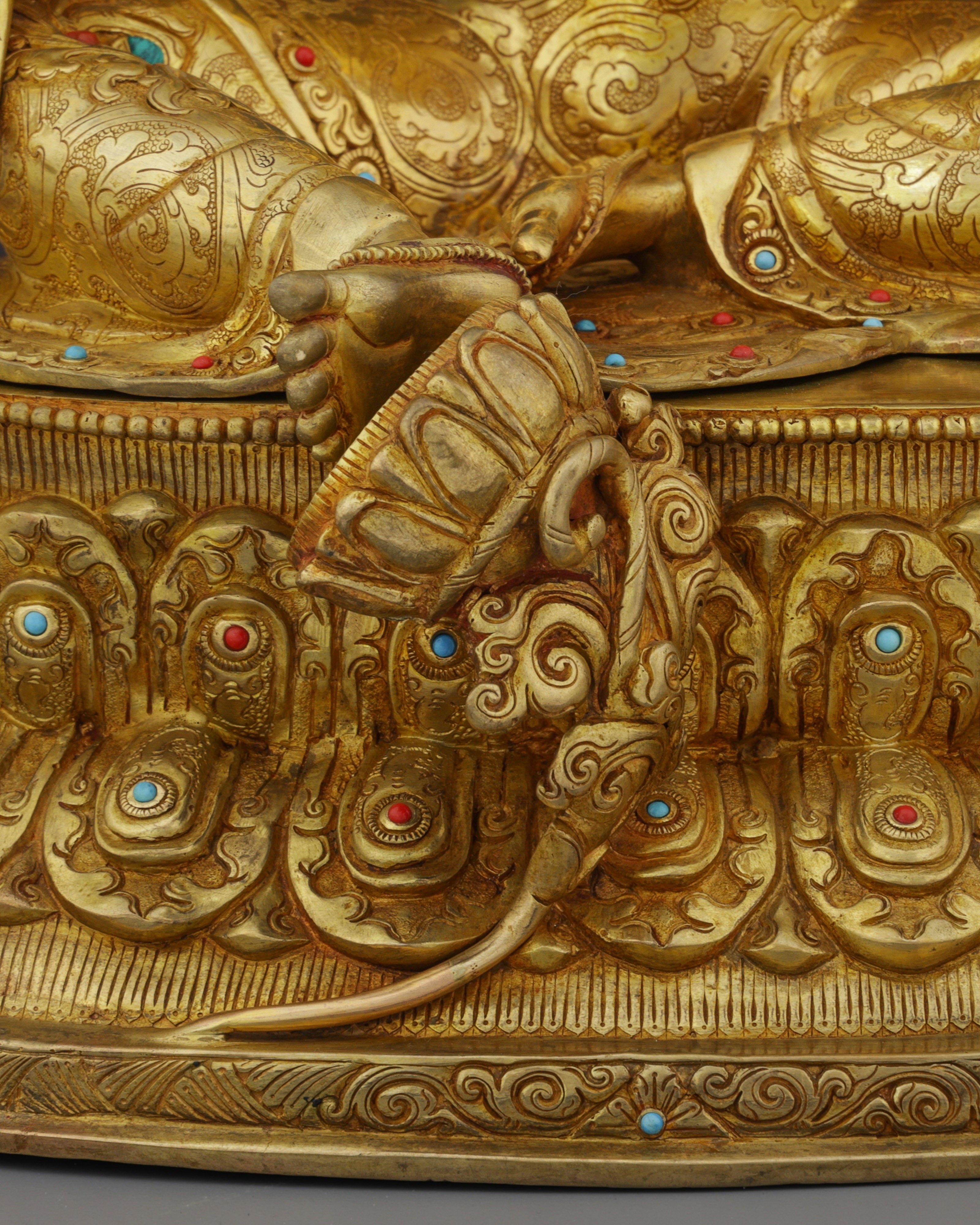 24K Gold Gilded Green Tara Statue | Divine Nepalese Craftsmanship