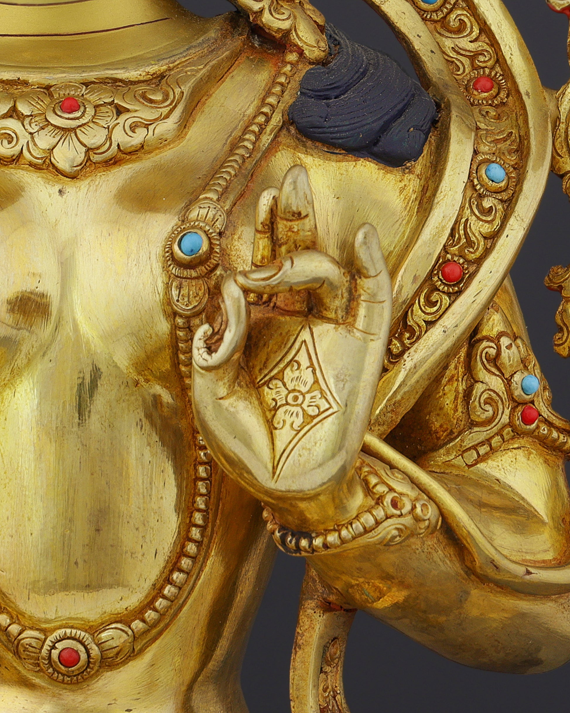 24K Gold Gilded Green Tara Statue | Divine Nepalese Craftsmanship - Authentic Handcrafted Statue