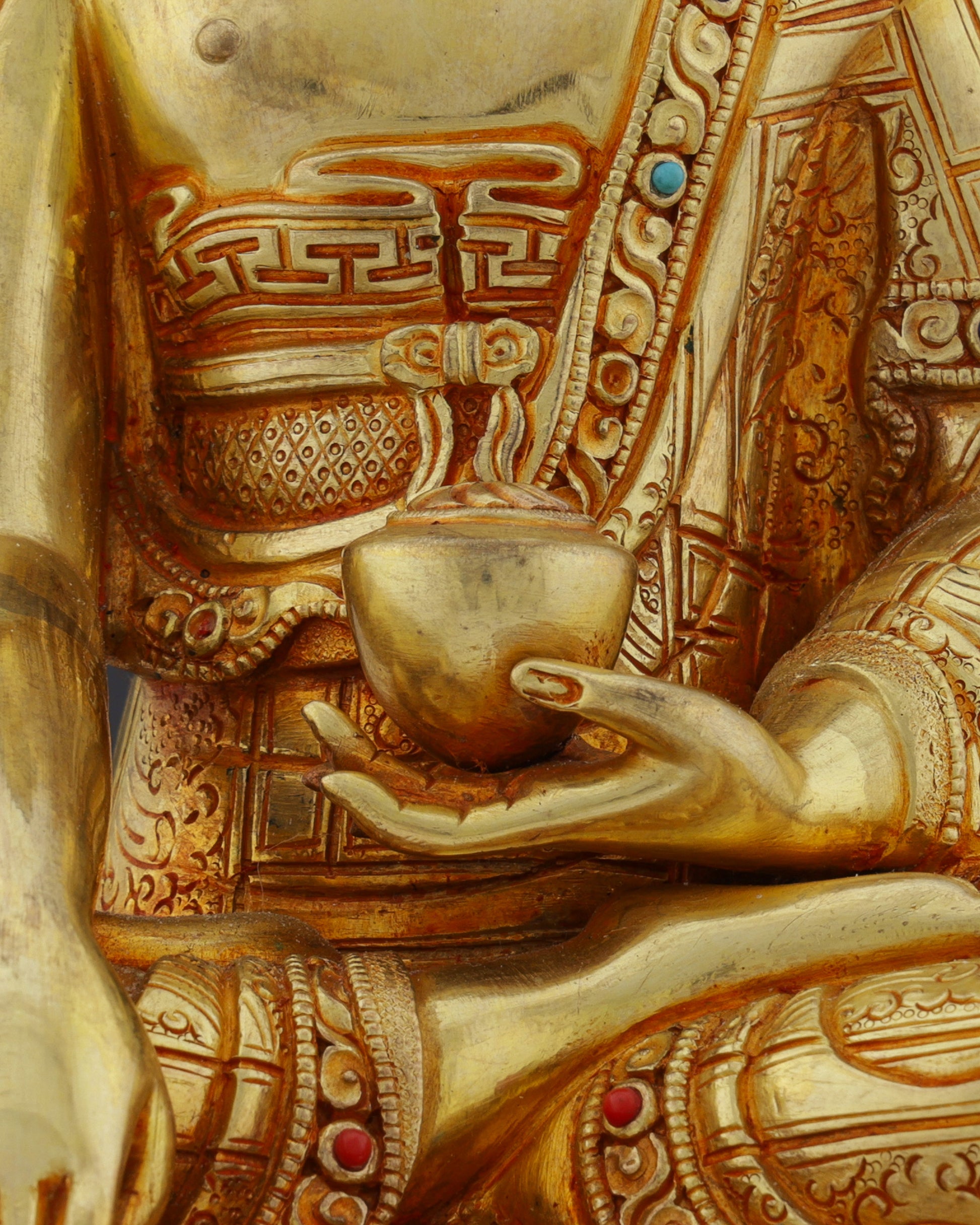 Exquisite Nepalese Handmade Sakyamuni Buddha With Throne Statue | A Masterpiece of Sacred Art - Authentic Handcrafted Statue
