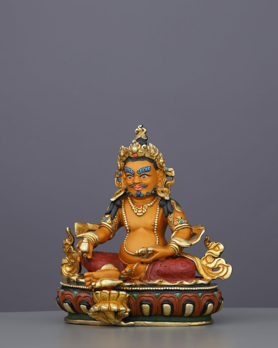 Sacred Dzambhala Statue | Wealth Deity for Prosperity and Abundance - Handcrafted Buddhist Statue - Authentic Sacred Art