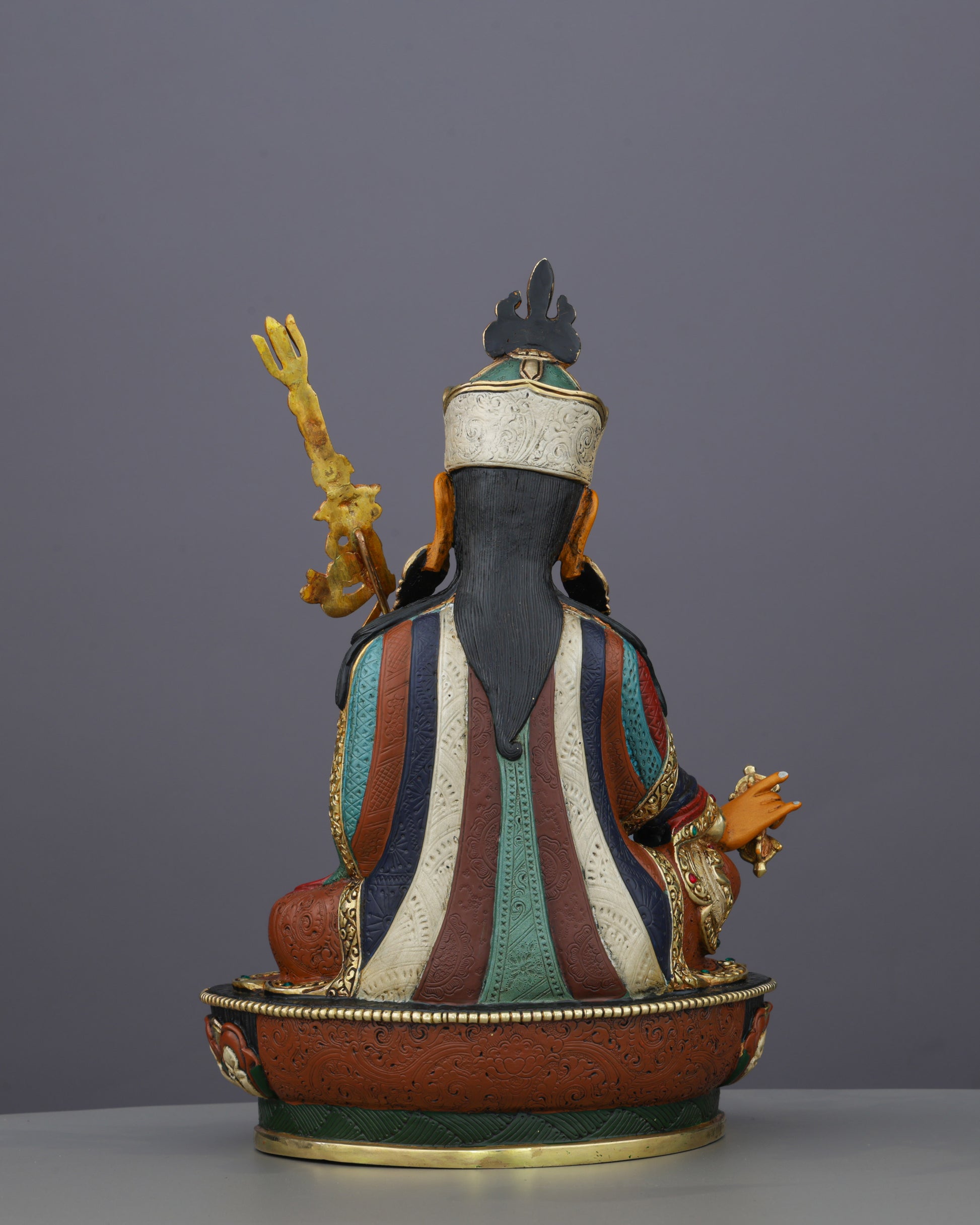Sacred Guru Rinpoche Statue | Handcrafted Tibetan Buddhist Treasure - Authentic Handcrafted Statue