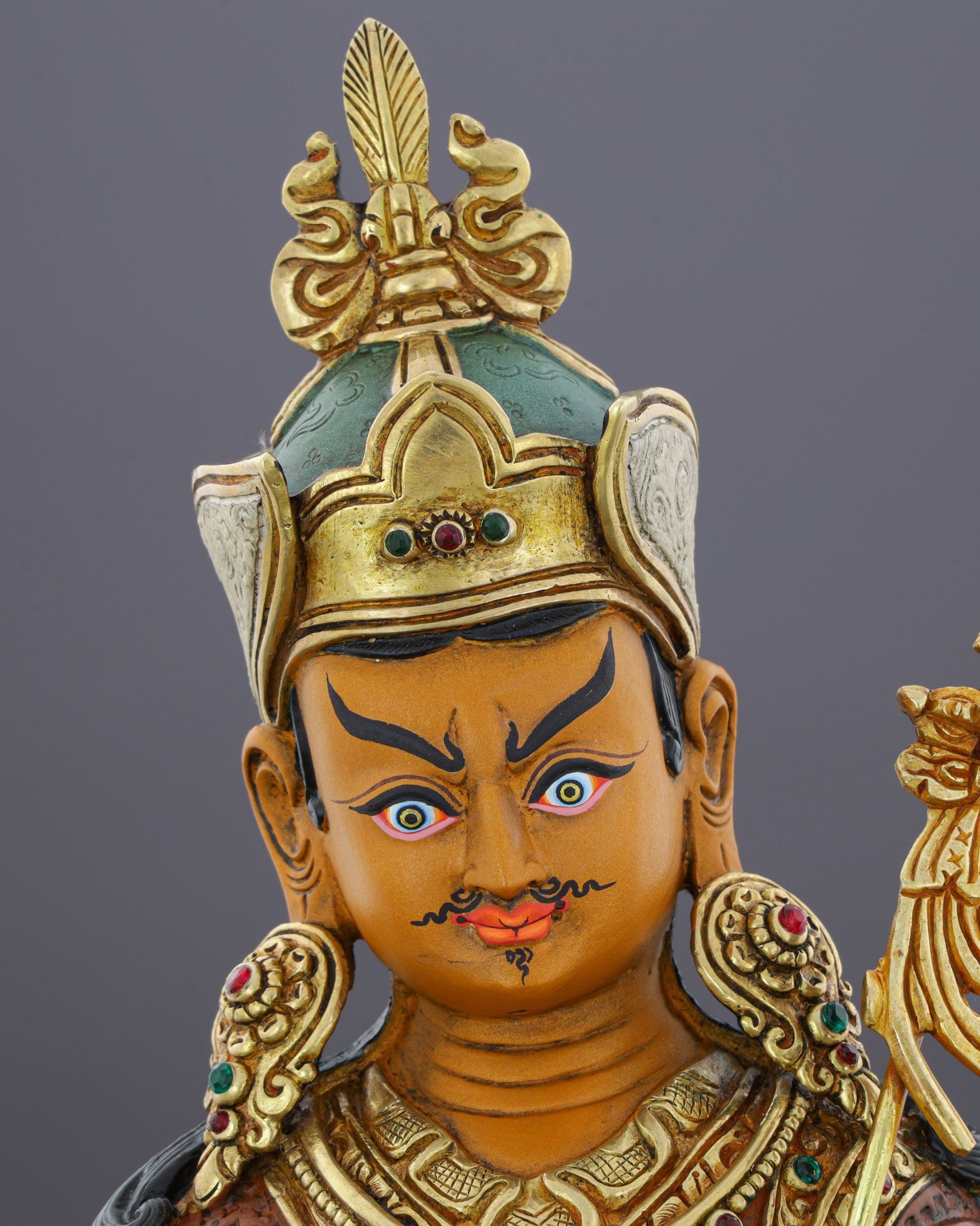 Sacred Guru Rinpoche Statue | Handcrafted Tibetan Buddhist Treasure - Authentic Handcrafted Statue