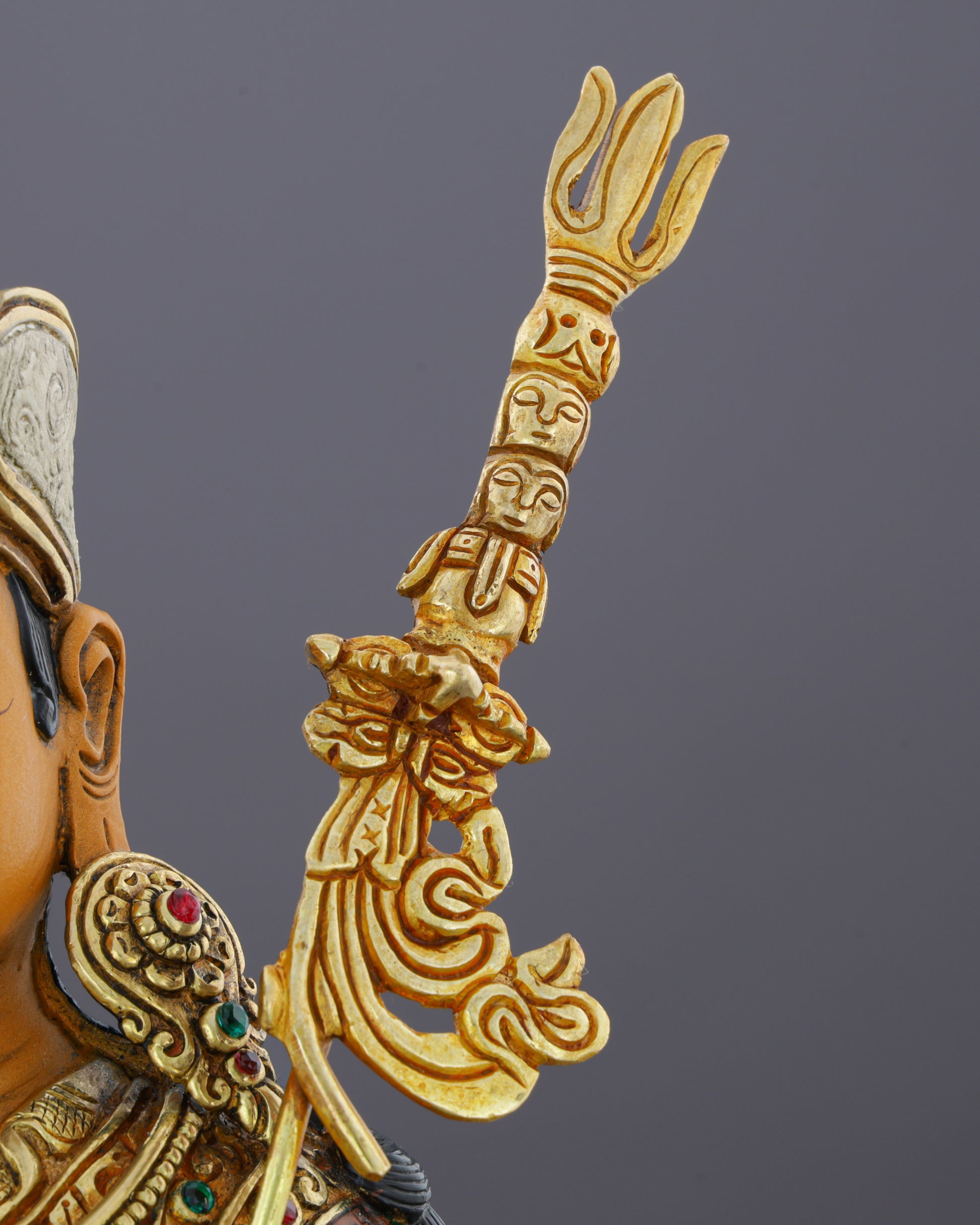 Sacred Guru Rinpoche Statue | Handcrafted Tibetan Buddhist Treasure - Authentic Handcrafted Statue