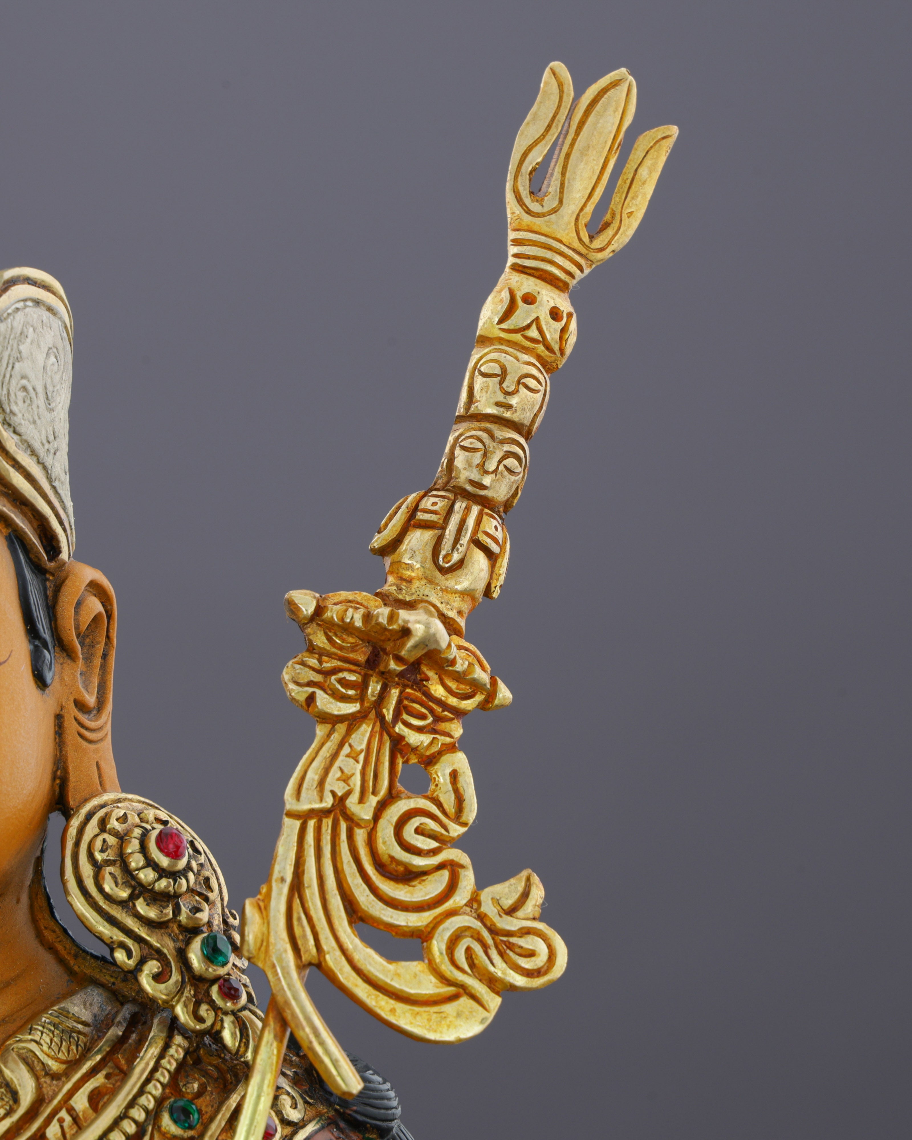 Sacred Guru Rinpoche Statue | Handcrafted Tibetan Buddhist Treasure