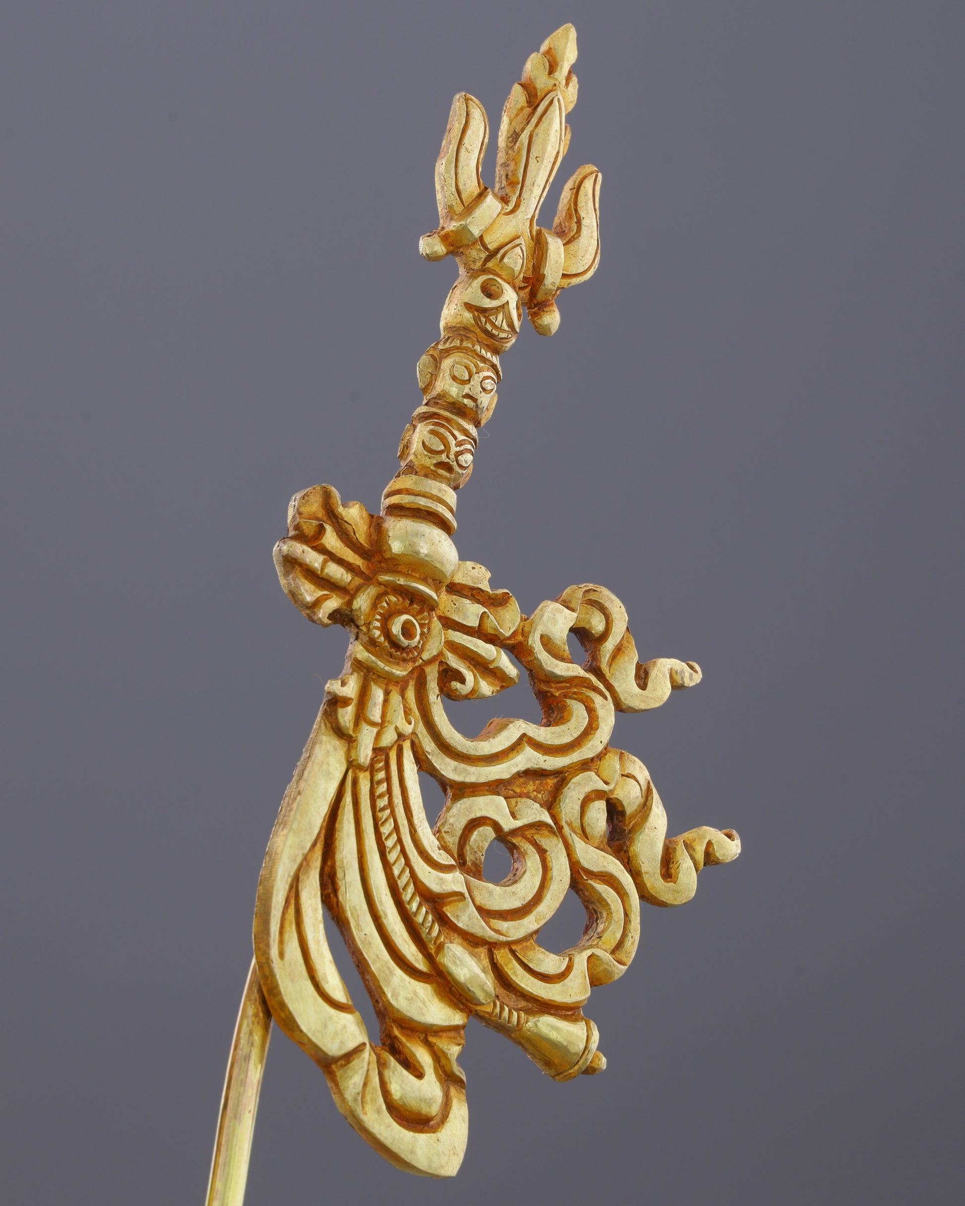 Radiant 24K Gold Guru Rinpoche Statue | Himalayan Spiritual Masterwork - Authentic Handcrafted Statue