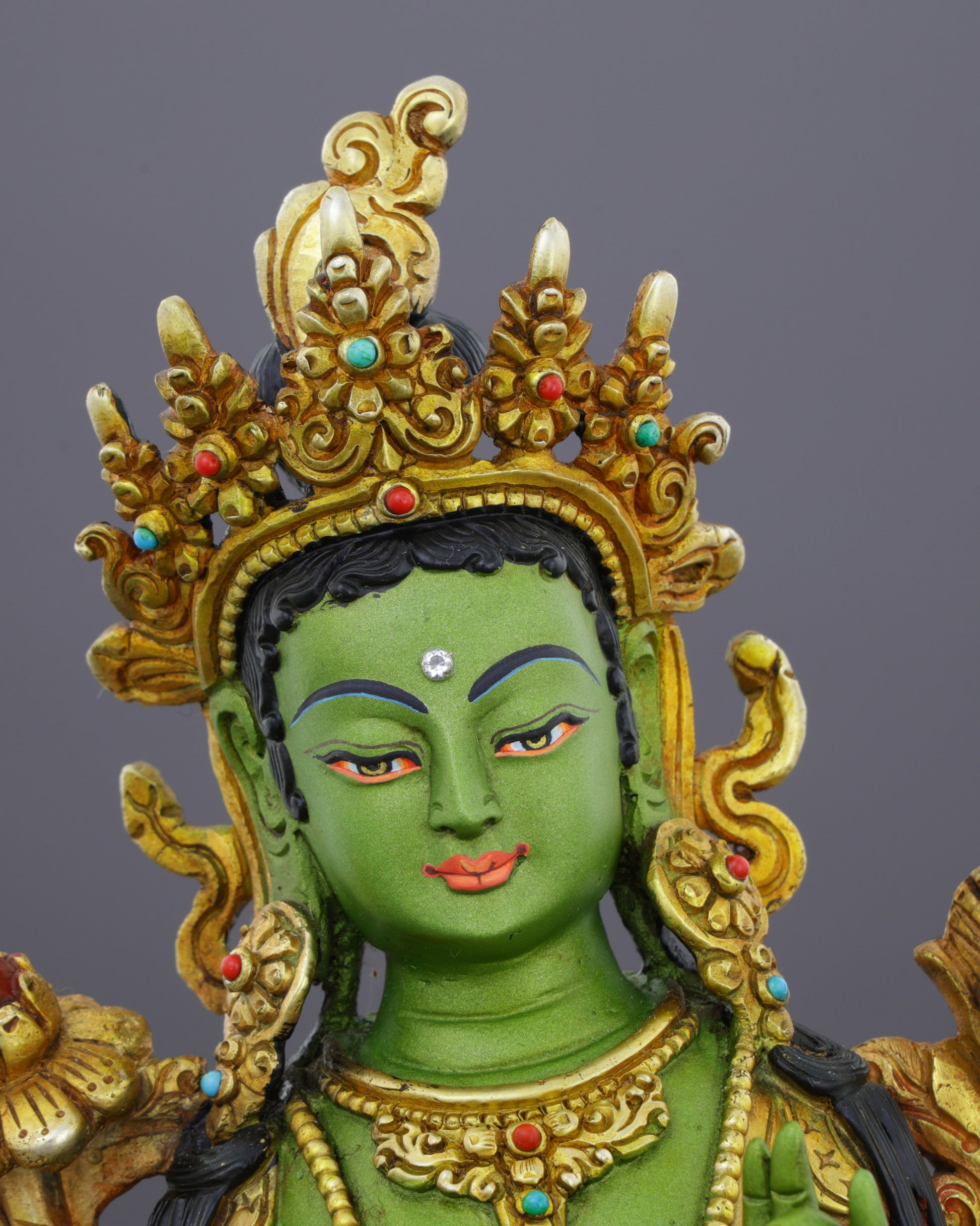 Exquisite Green Tara Statue | Divine Mother of Compassion and Swift Liberation - Authentic Handcrafted Statue