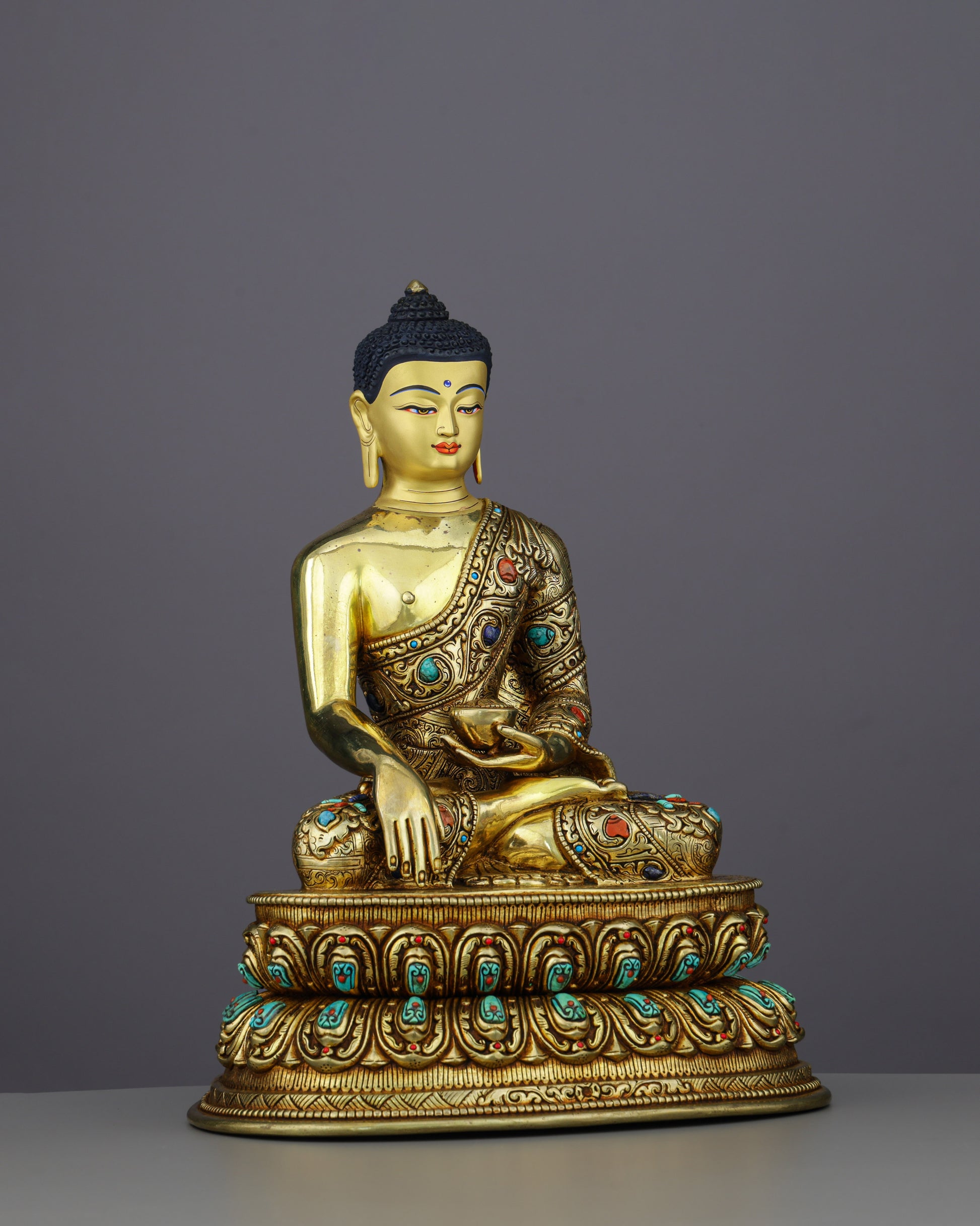 Sakyamuni Buddha | The Awakened One Frozen in Timeless Golden Splendor - Authentic Handcrafted Statue