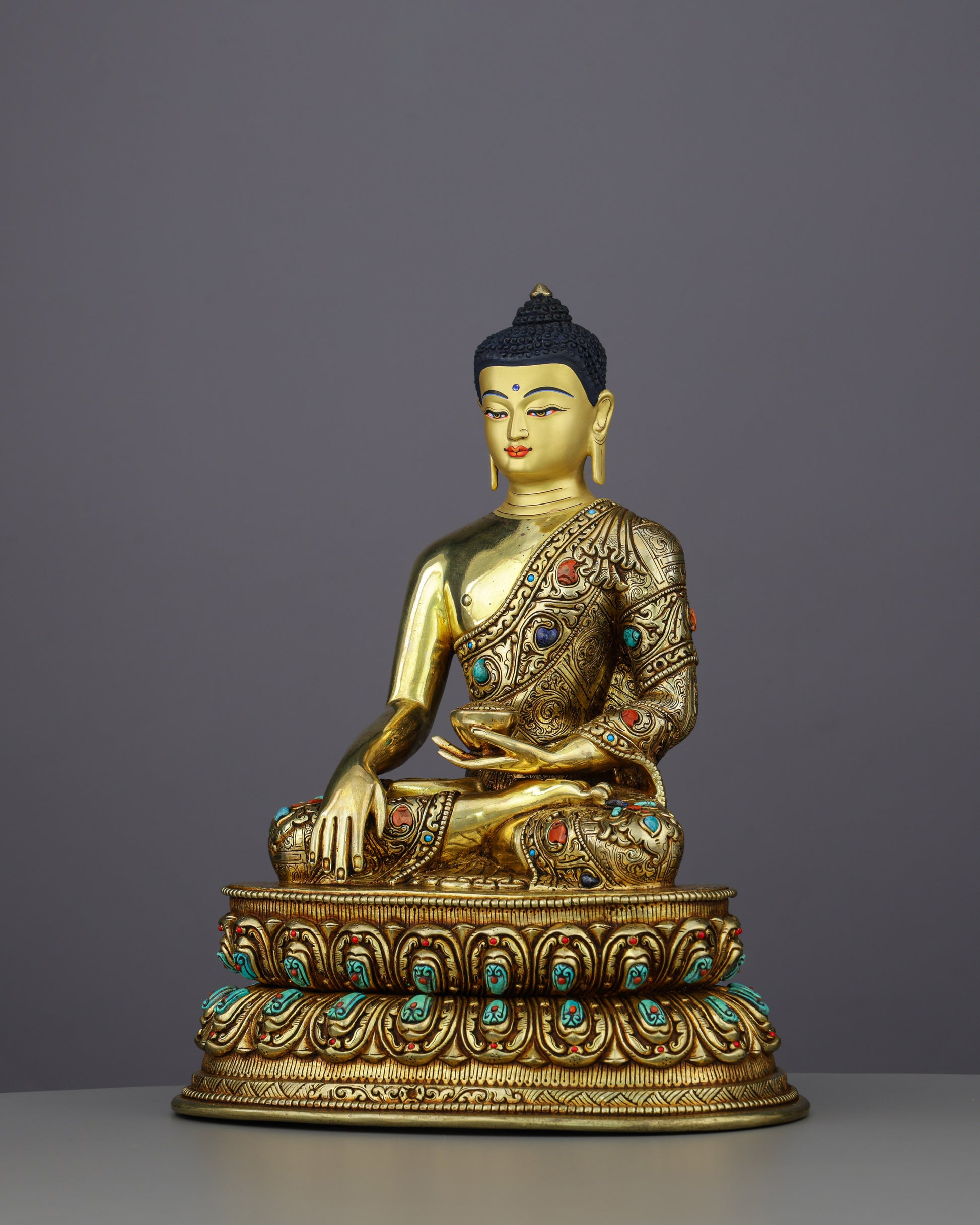 Sakyamuni Buddha | The Awakened One Frozen in Timeless Golden Splendor - Authentic Handcrafted Statue