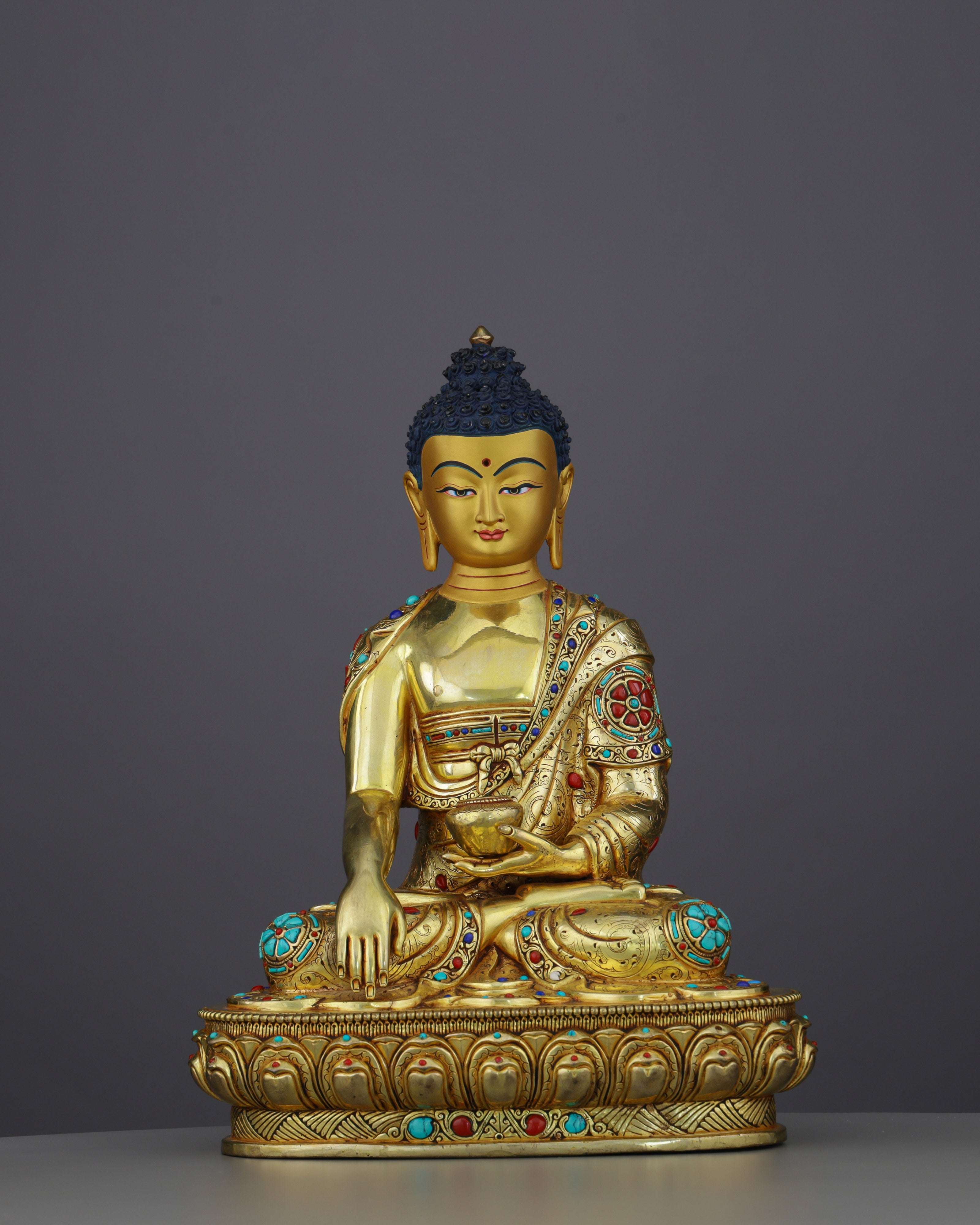 Sakyamuni Buddha | Where Ancient Wisdom Meets Himalayan Gold and Precious Stone
