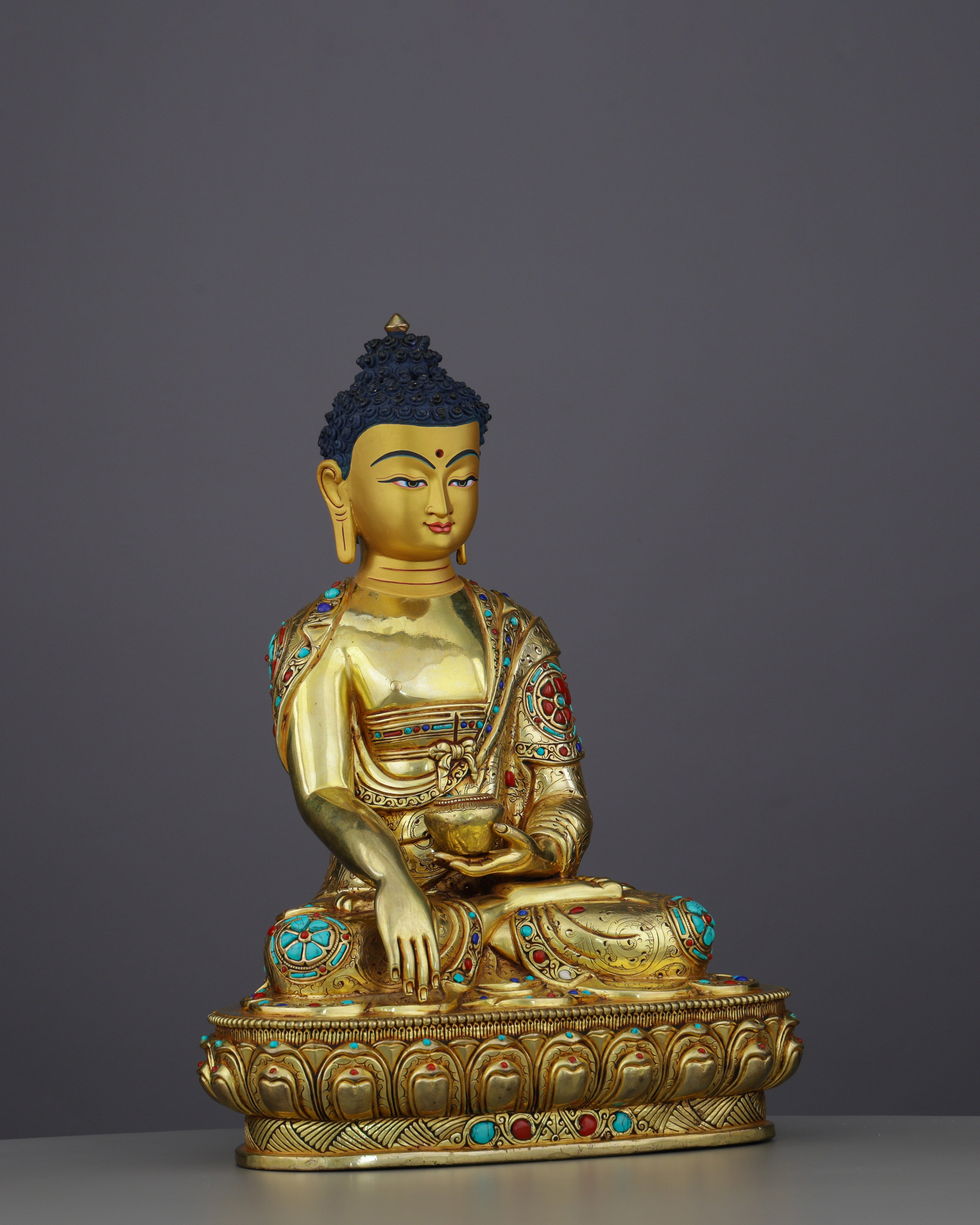 Sakyamuni Buddha | Where Ancient Wisdom Meets Himalayan Gold and Precious Stone
