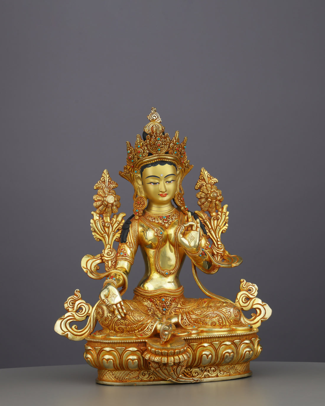 She Who Saves | The Green Tara Statue That Answers Every Call for Help - Handcrafted Buddhist Statue - Authentic Sacred Art
