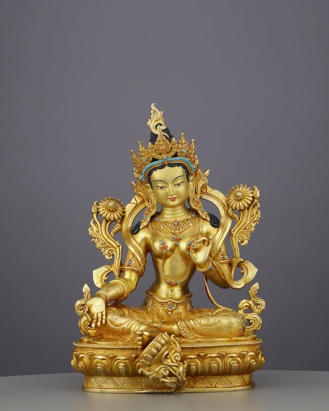 Born from Compassion | The Green Tara Statue That Brings Swift Protection and Grace - Handcrafted Buddhist Statue