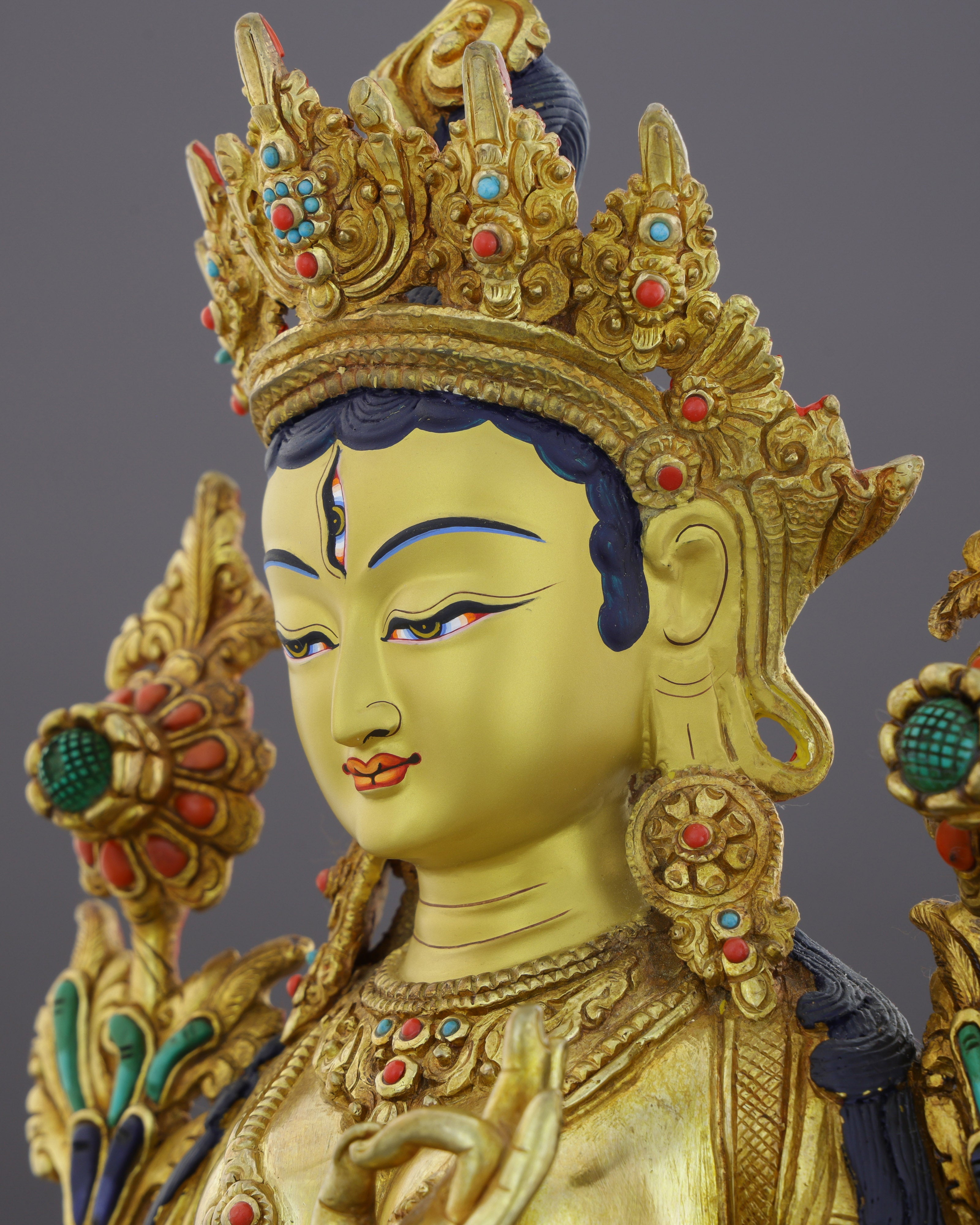 Seven Eyes of Wisdom | White Tara Statue