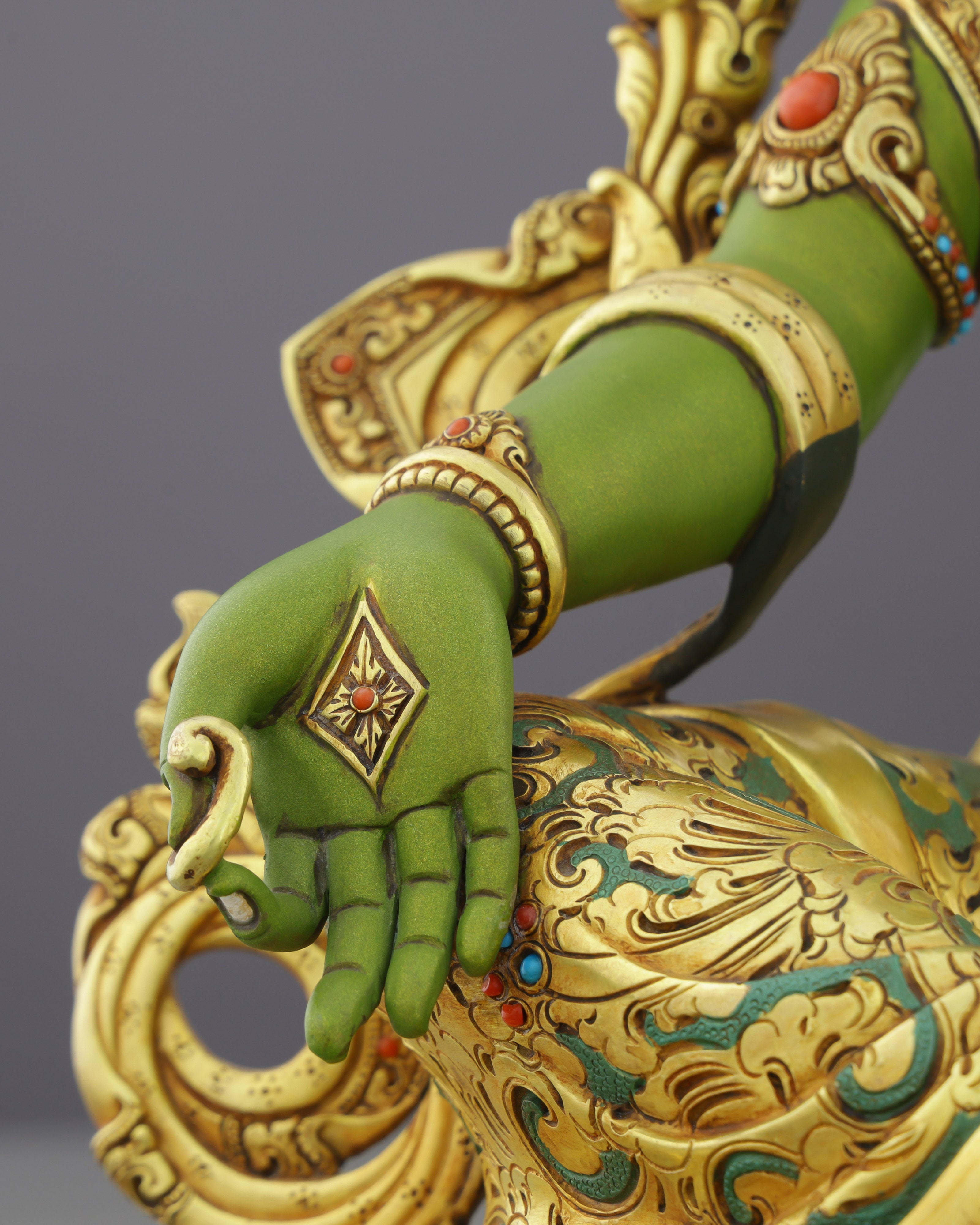 Green, Gold, and Fearless | The Green Tara Statue That Commands Every Space